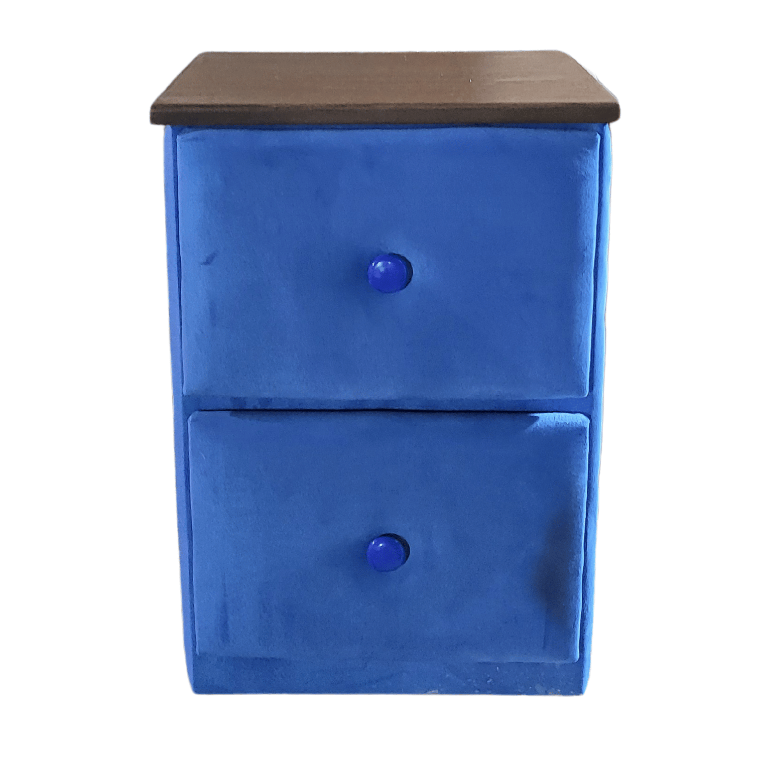 VELADOR MUEBLES RIMAR MDF AZUL DOBLE CAJON FELPA - 4