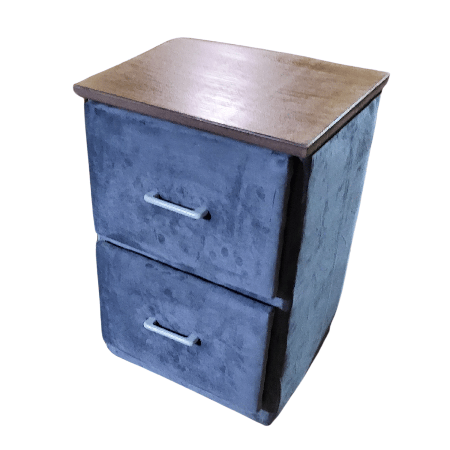 VELADOR MUEBLES RIMAR MDF GRIS DOBLE CAJON OSCURO FELPA - 2