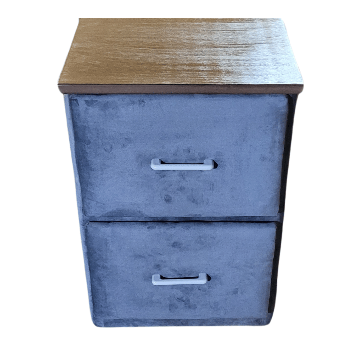 VELADOR MUEBLES RIMAR MDF GRIS DOBLE CAJON OSCURO FELPA - 4