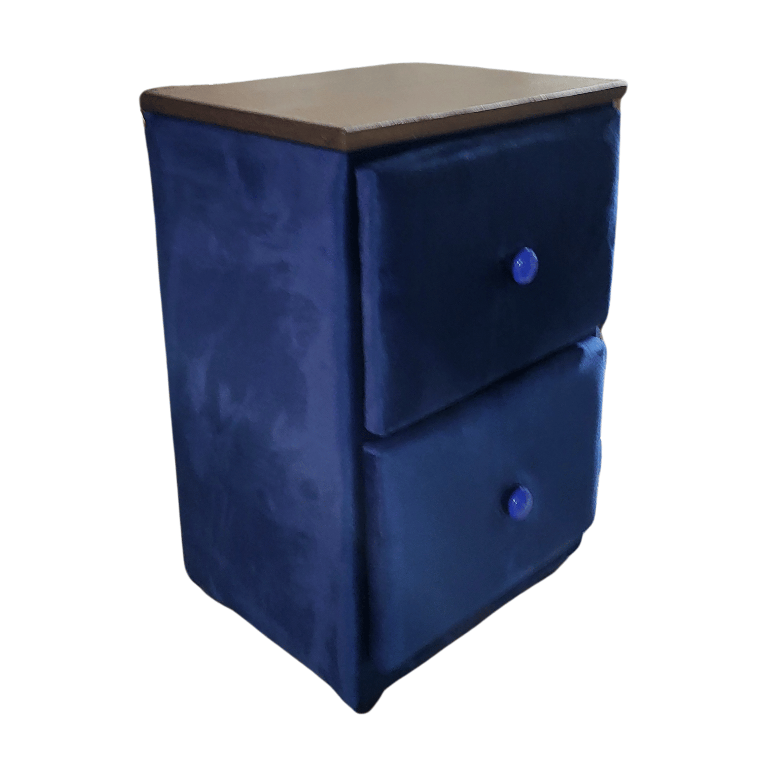 VELADOR MUEBLES RIMAR MDF AZUL MARINO DOBLE CAJON - 2