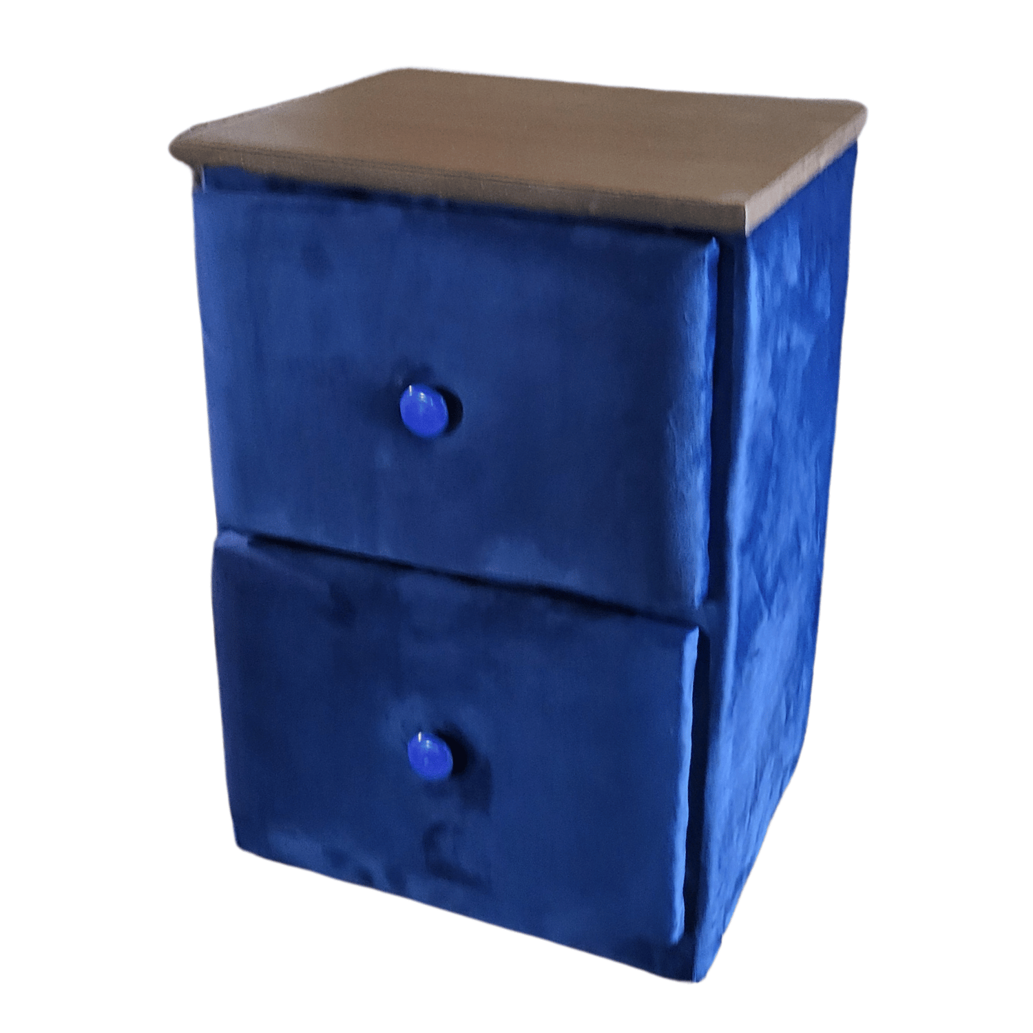 VELADOR MUEBLES RIMAR MDF AZUL MARINO DOBLE CAJON - 3