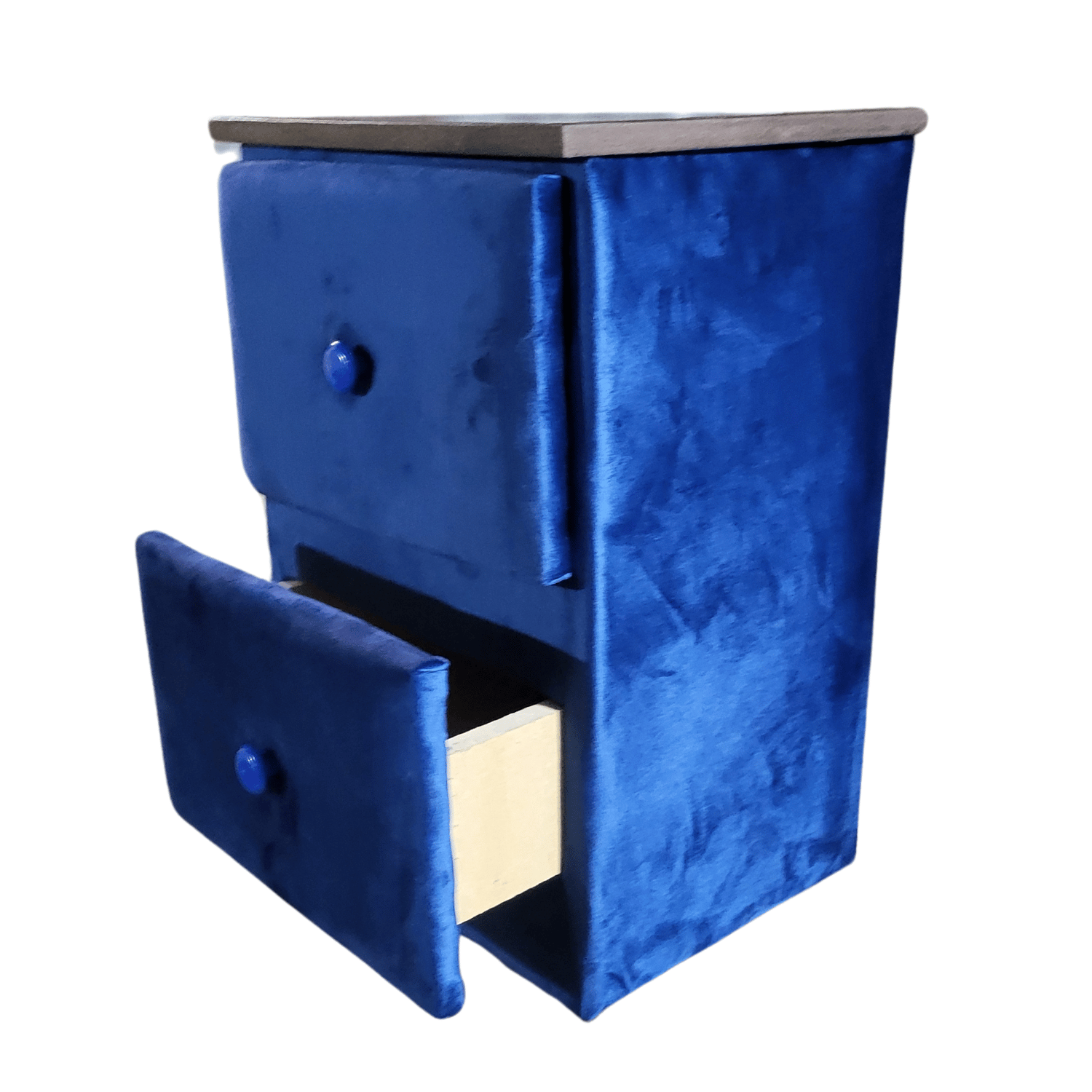 VELADOR MUEBLES RIMAR MDF AZUL MARINO DOBLE CAJON - 4