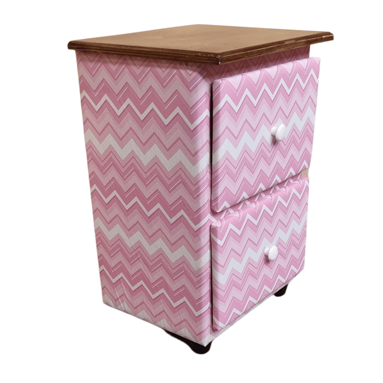 VELADOR MUEBLES RIMAR MDF MULTICOLOR DOBLE CAJON BLONDY ECO CUERO - 2