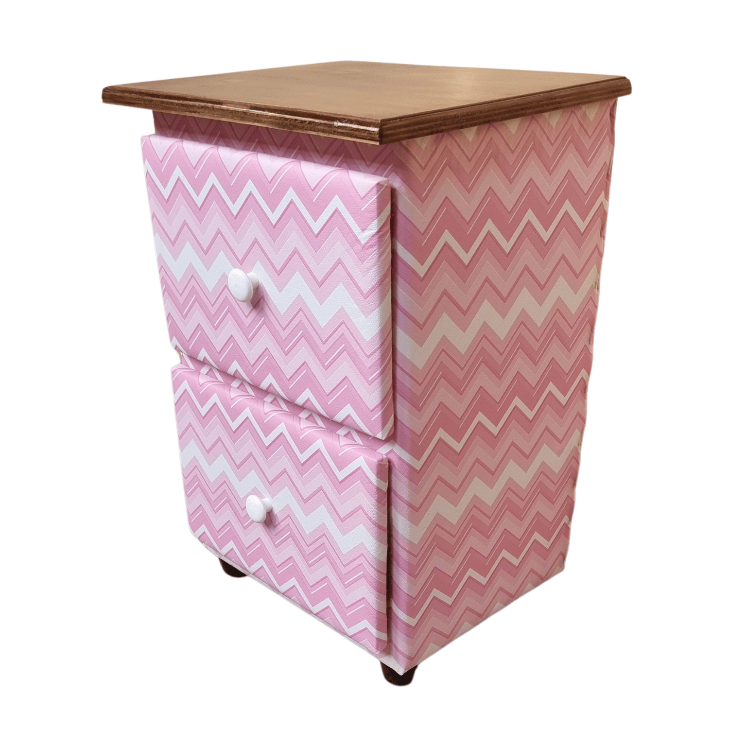 VELADOR MUEBLES RIMAR MDF MULTICOLOR DOBLE CAJON BLONDY ECO CUERO - 3