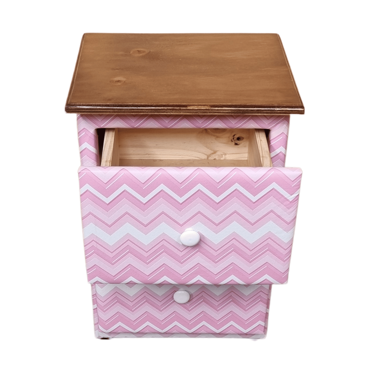 VELADOR MUEBLES RIMAR MDF MULTICOLOR DOBLE CAJON BLONDY ECO CUERO - 4