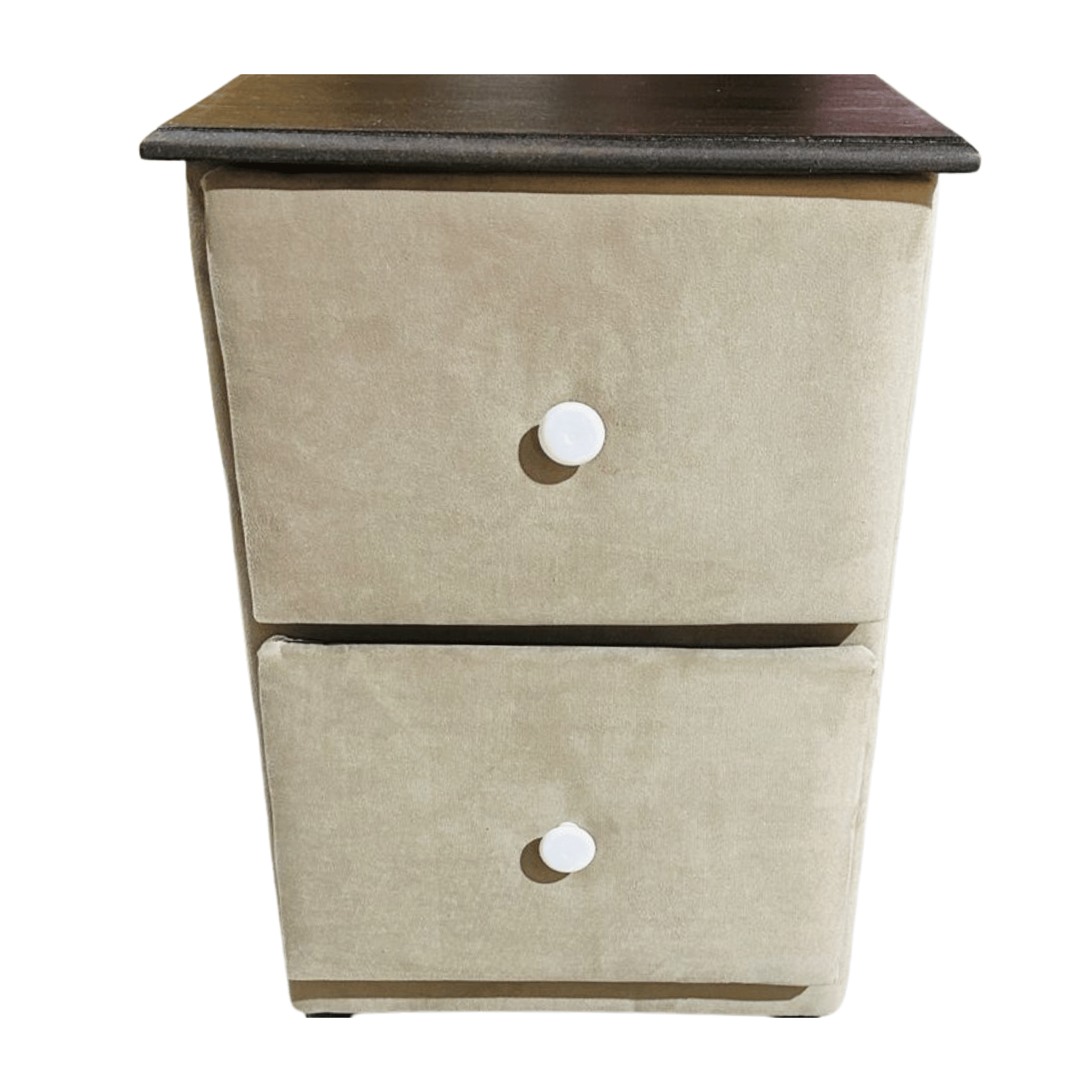 VELADOR MUEBLES RIMAR MDF BEIGE DOBLE CAJON FELPA - 1