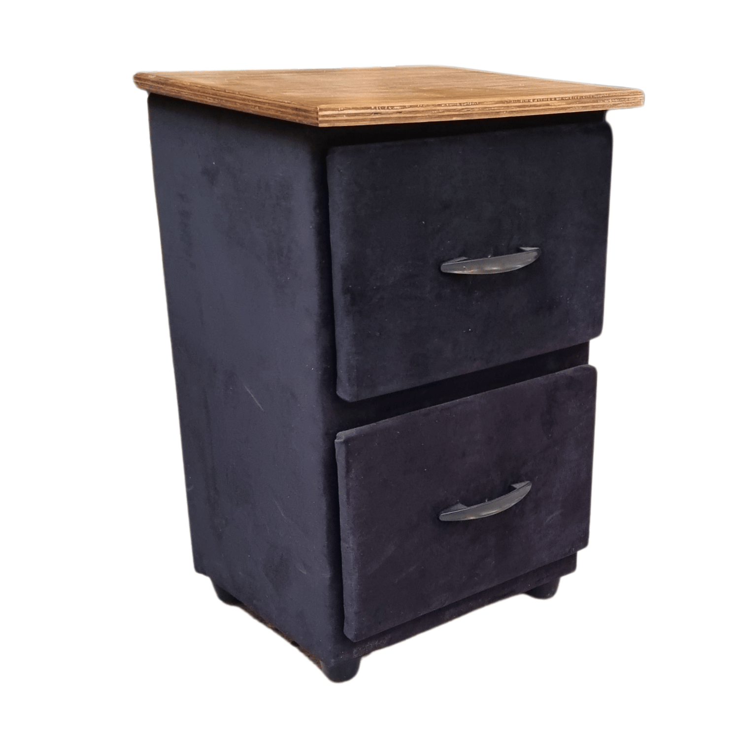 VELADOR MUEBLES RIMAR MDF NEGRO DOBLE CAJON FELPA - 2