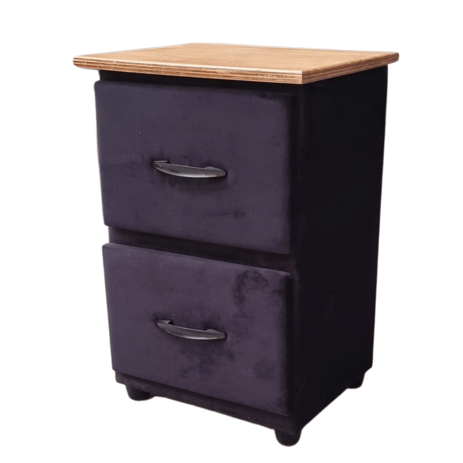 VELADOR MUEBLES RIMAR MDF NEGRO DOBLE CAJON FELPA - 3