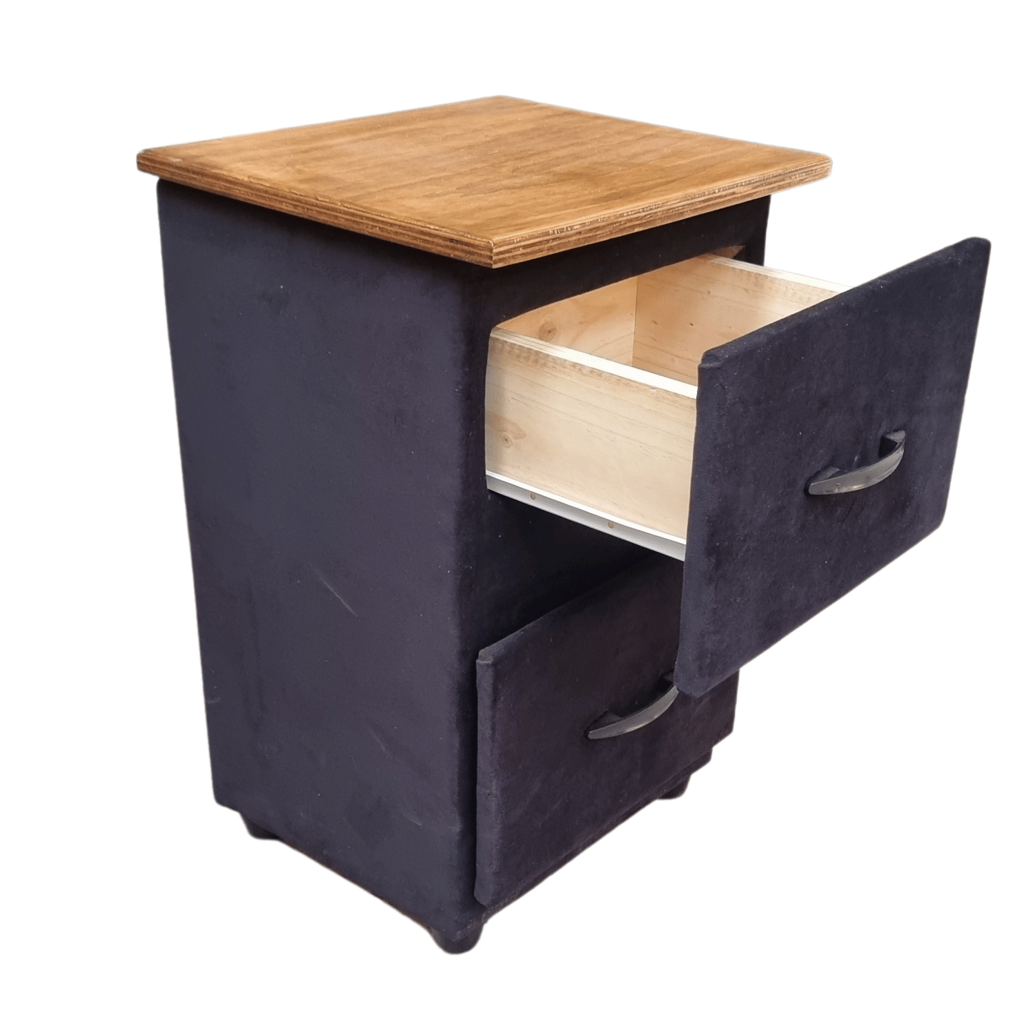 VELADOR MUEBLES RIMAR MDF NEGRO DOBLE CAJON FELPA - 4