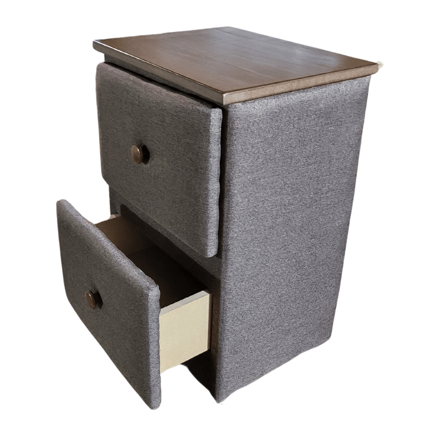 VELADOR MUEBLES RIMAR MDF CAFÉ DOBLE CAJON LINO - 4