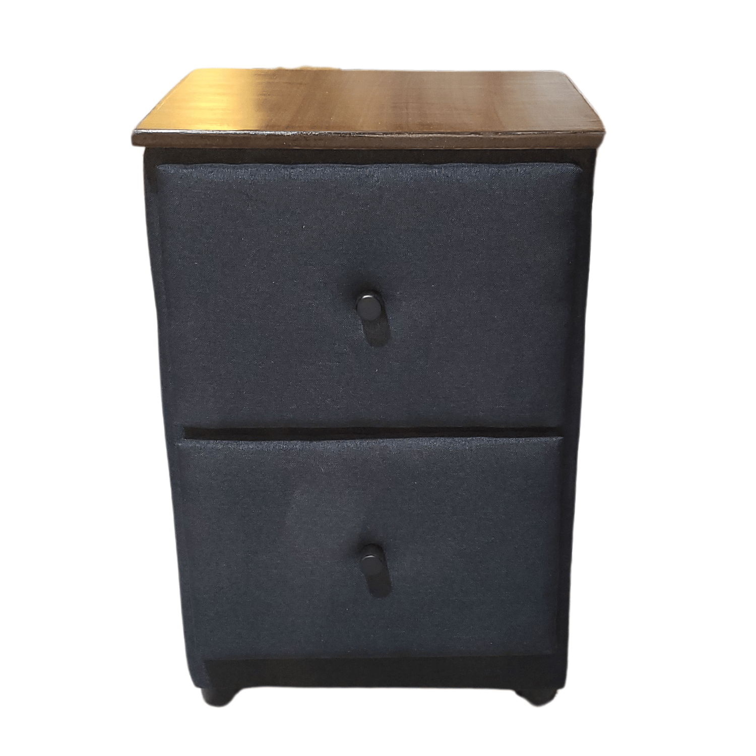 VELADOR MUEBLES RIMAR MDF NEGRO DOBLE CAJON LINO - 1