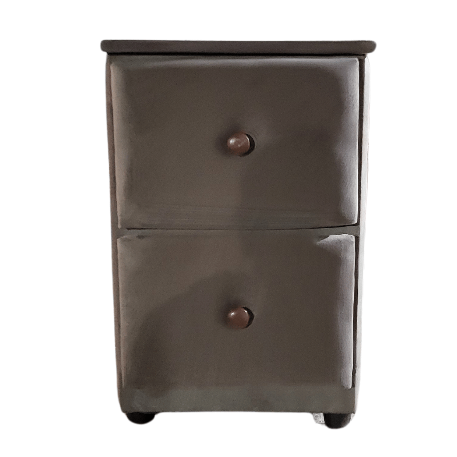 VELADOR MUEBLES RIMAR MDF CHOCOLATE DOBLE CAJON FELPA - 1