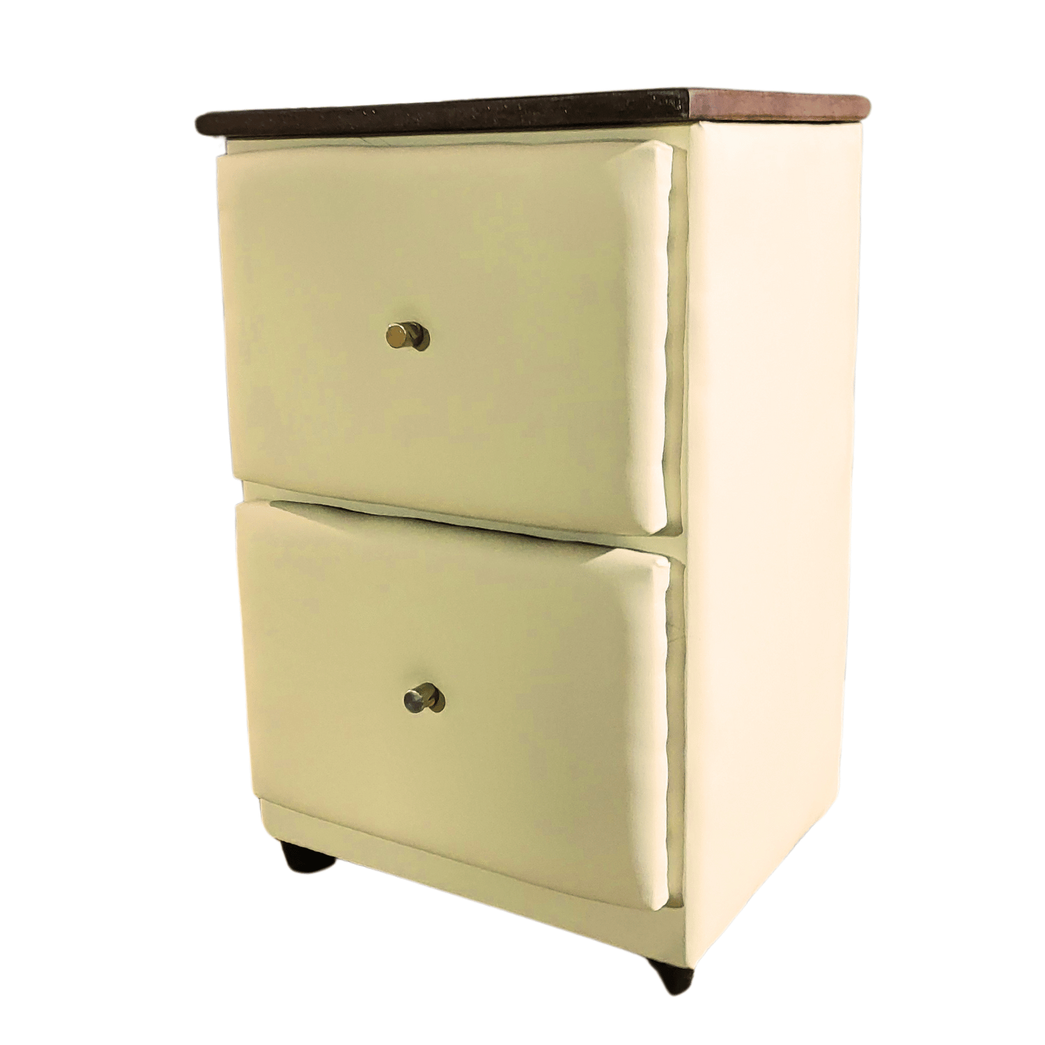 VELADOR MUEBLES RIMAR MDF BEIGE DOBLE ECO CUERO CAJON - 3