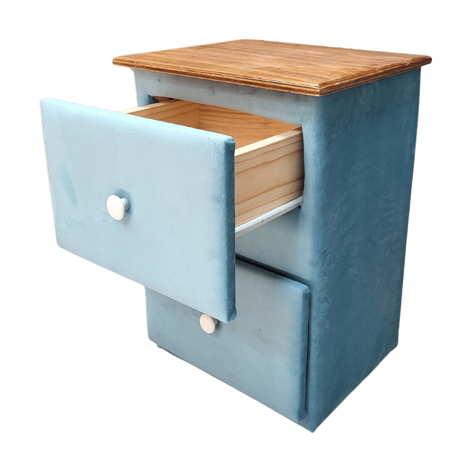VELADOR MUEBLES RIMAR MDF TURQUESA DOBLE CAJON FELPA - 4
