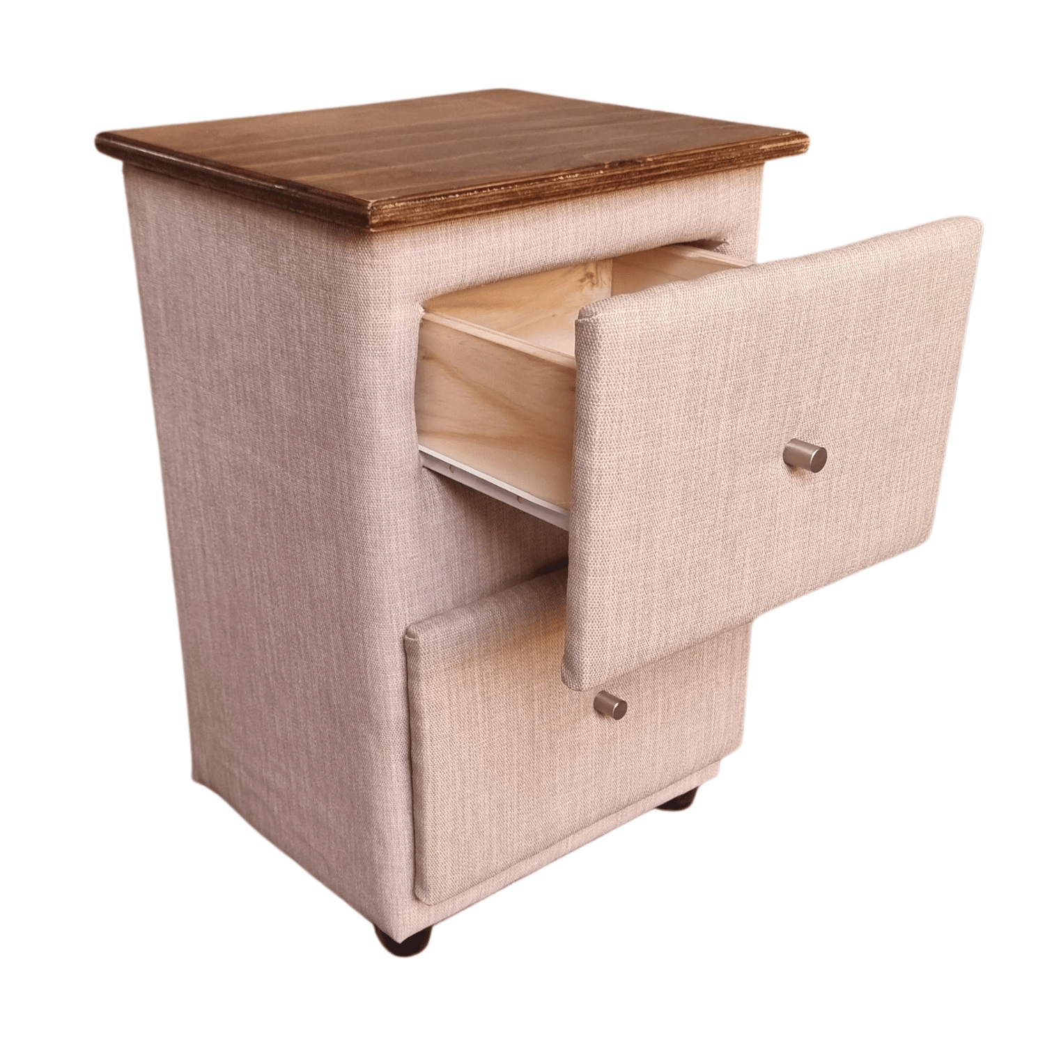 VELADOR MUEBLES RIMAR MDF CRUDO DOBLE CAJON LINO - 4