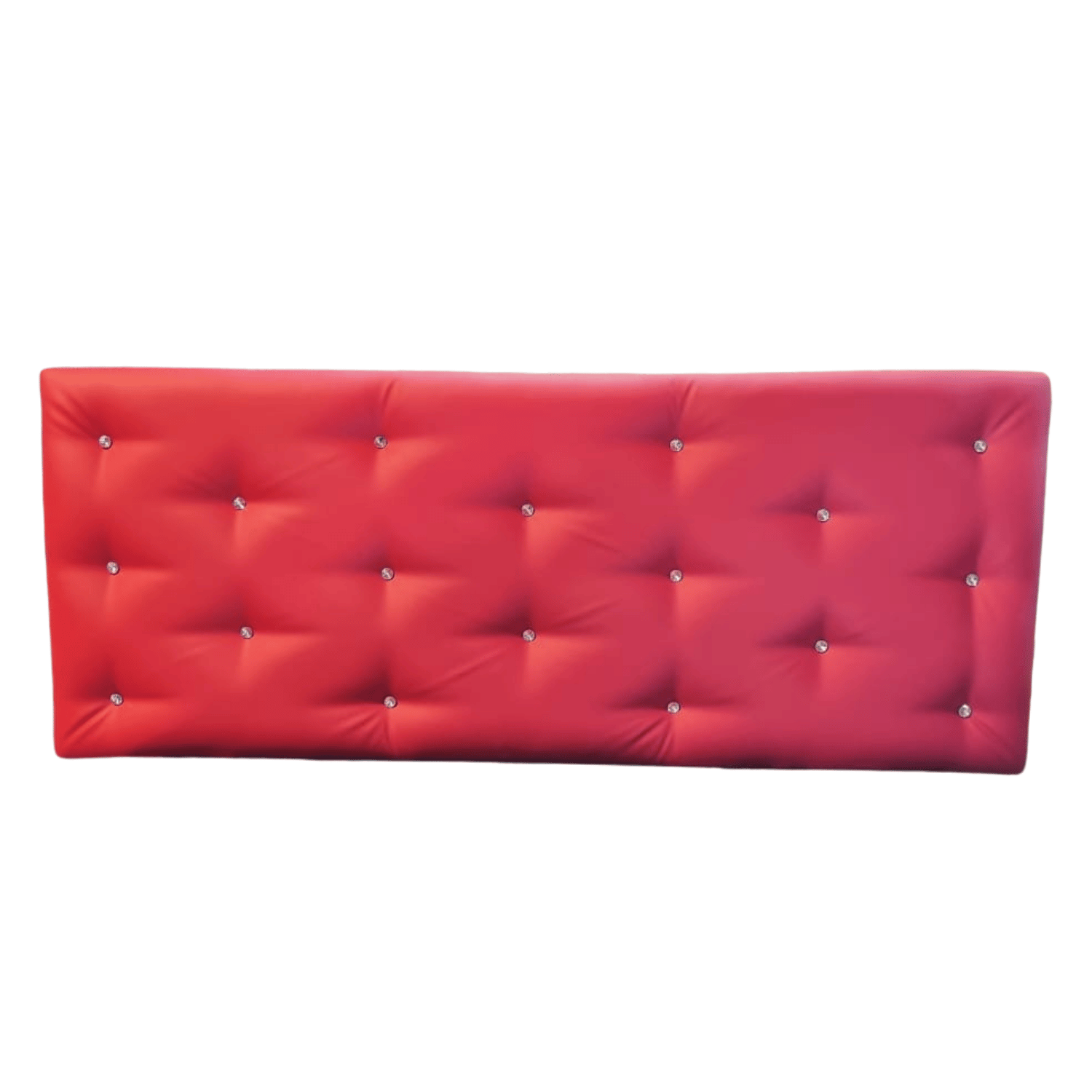 RESPALDO 2 PLAZAS ROJO ECO CUERO DIAMANTE RIMAR - 2