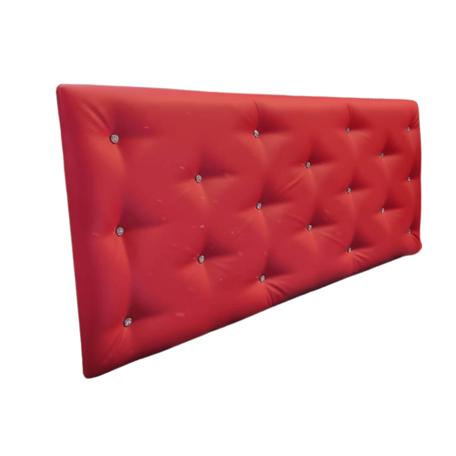 RESPALDO 2 PLAZAS ROJO ECO CUERO DIAMANTE RIMAR - 3