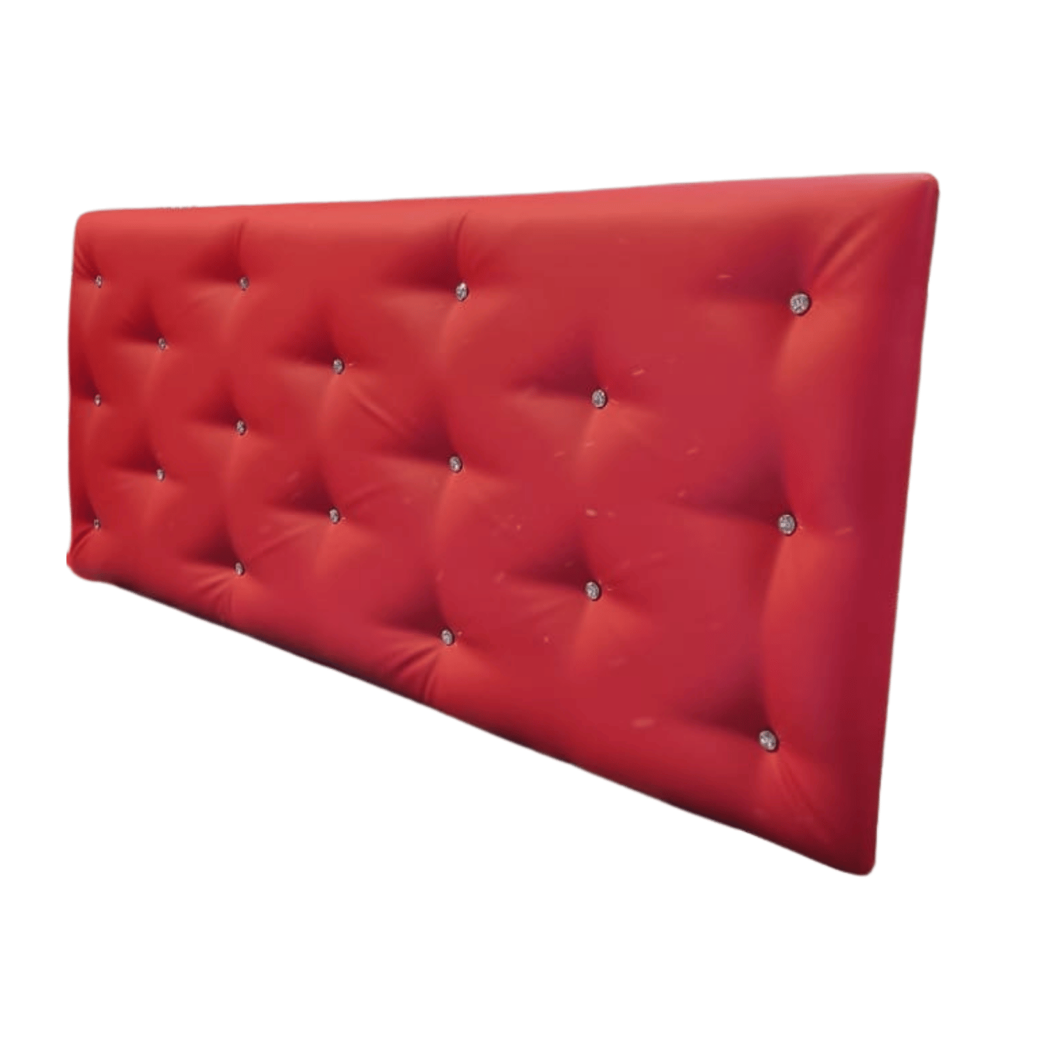 RESPALDO 2 PLAZAS ROJO ECO CUERO DIAMANTE RIMAR - 4