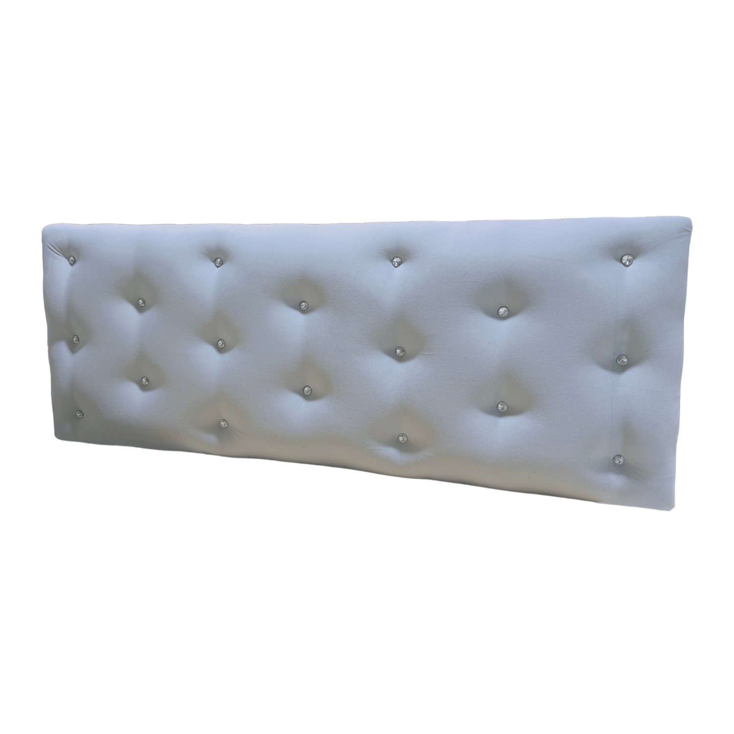 RESPALDO 2 PLAZAS GRIS PERLA FELPA DIAMANTE RIMAR - 4