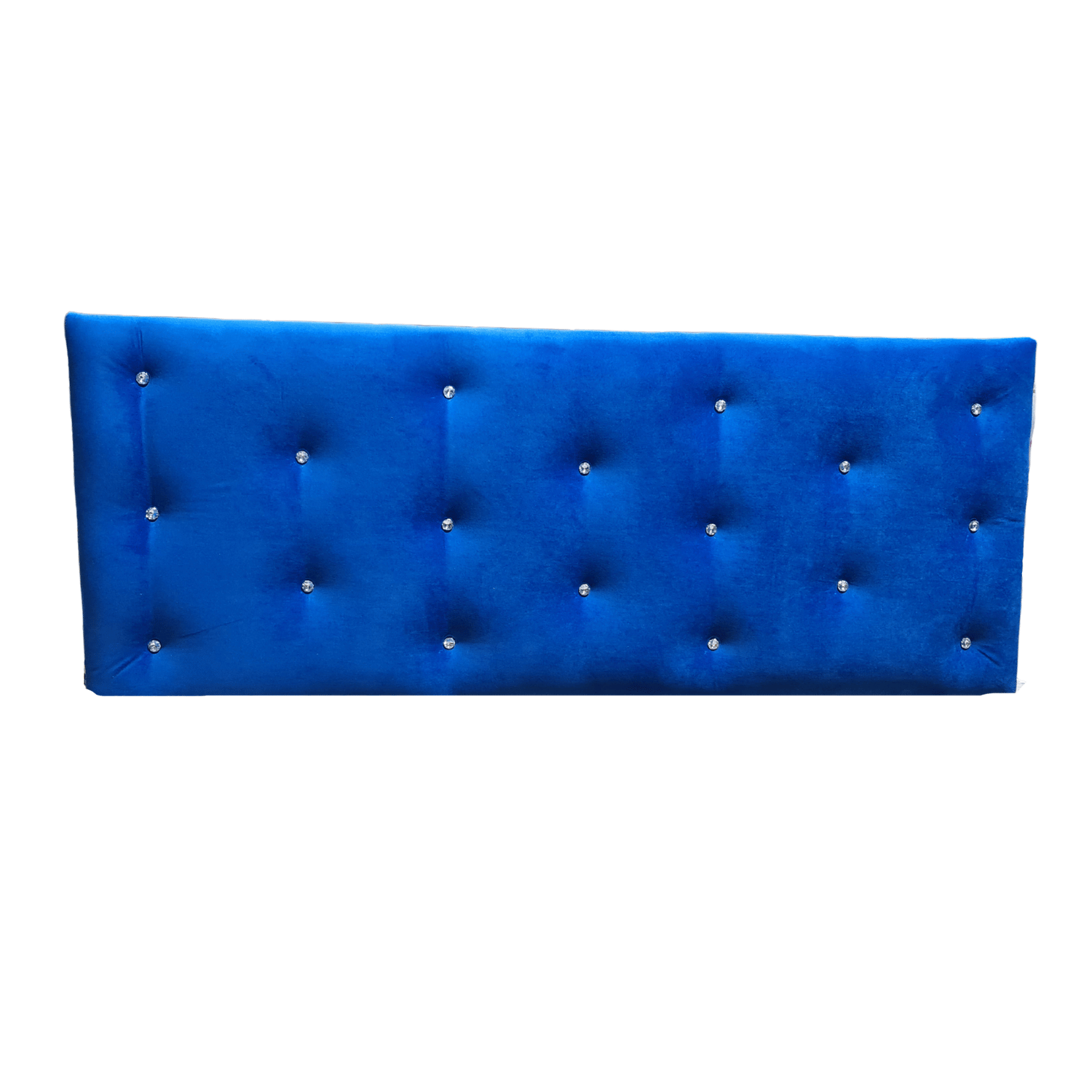 RESPALDO 2 PLAZAS AZUL FELPA DIAMANTE RIMAR - 2