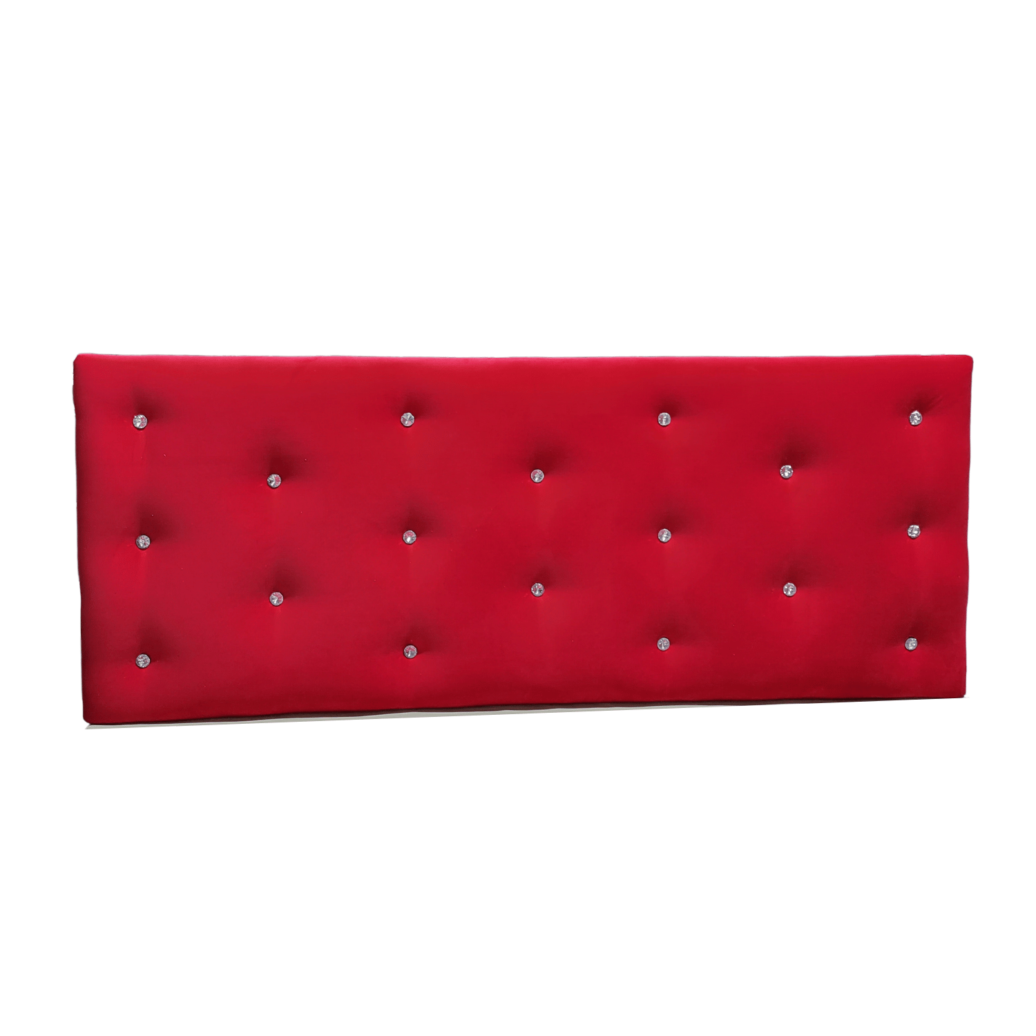 RESPALDO 2 PLAZAS ROJO FELPA DIAMANTE RIMAR - 2