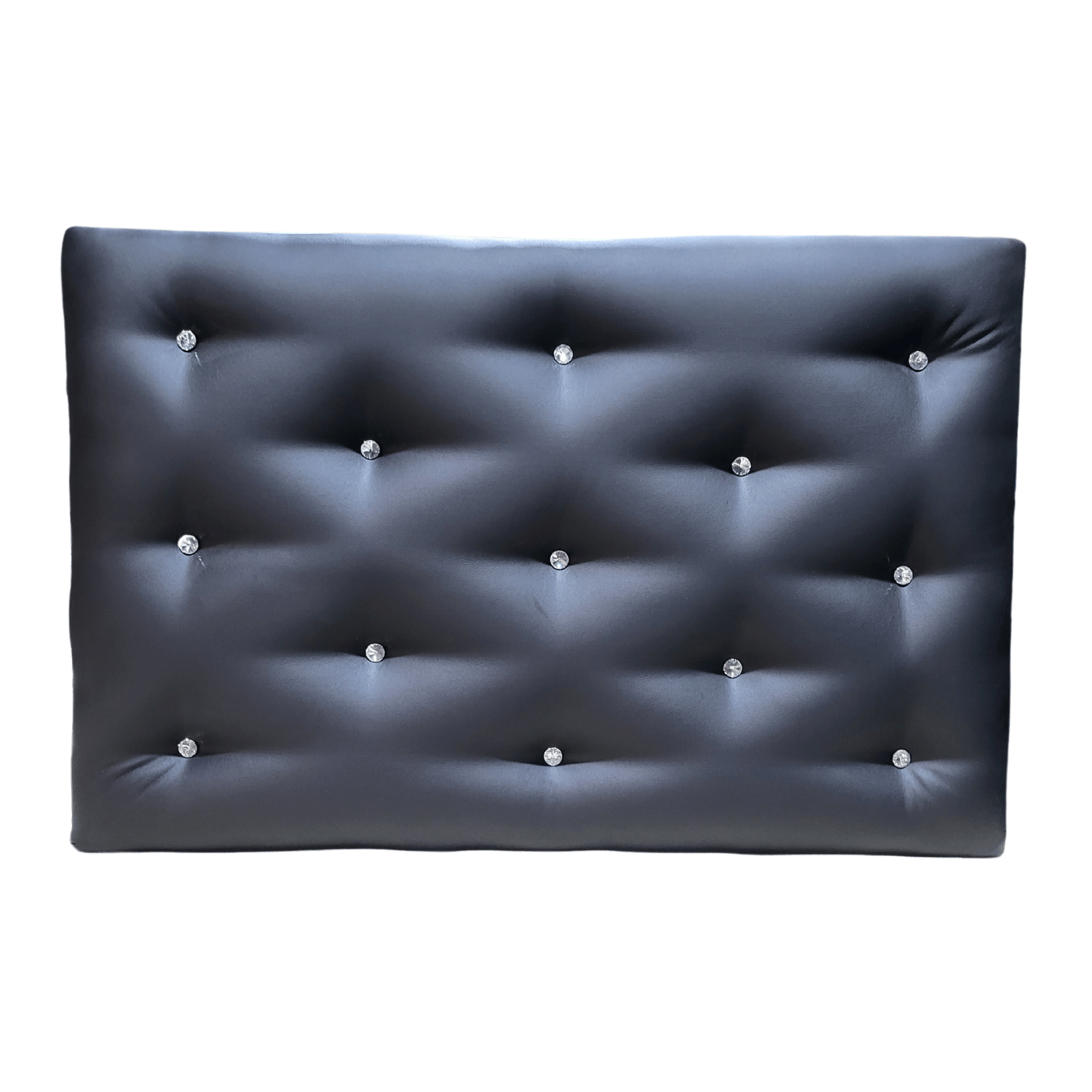 RESPALDO MUEBLES RIMAR DIAMANTE 1 PLAZA ECO CUERO NEGRO - 2