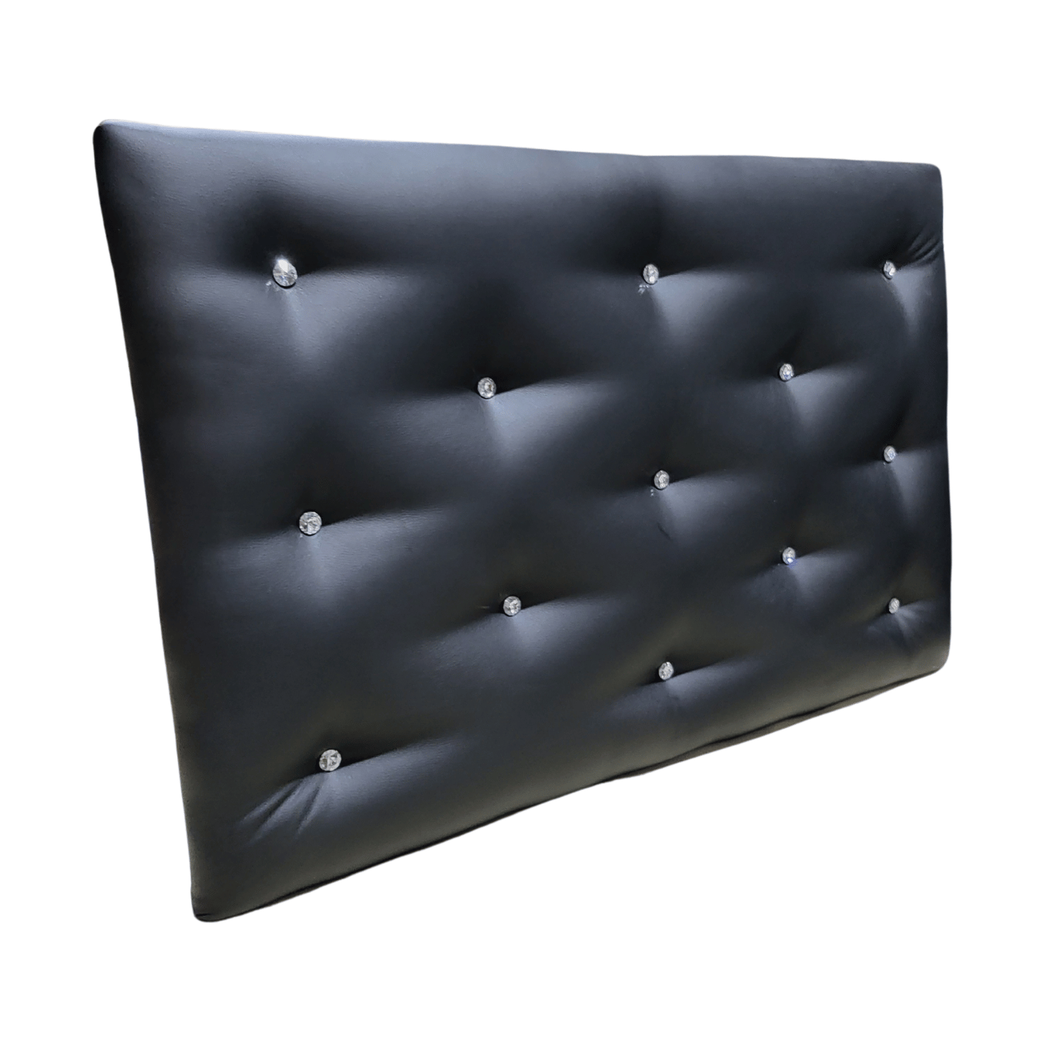 RESPALDO MUEBLES RIMAR DIAMANTE 1 PLAZA ECO CUERO NEGRO - 3