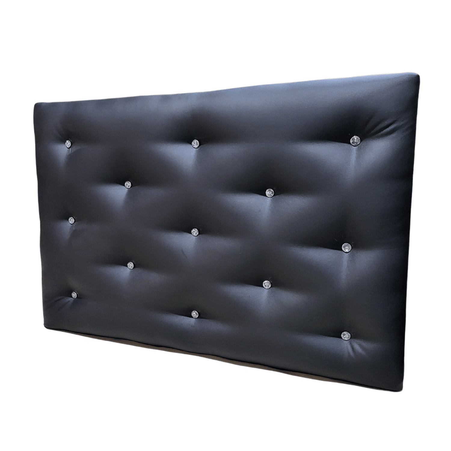 RESPALDO MUEBLES RIMAR DIAMANTE 1 PLAZA ECO CUERO NEGRO - 4