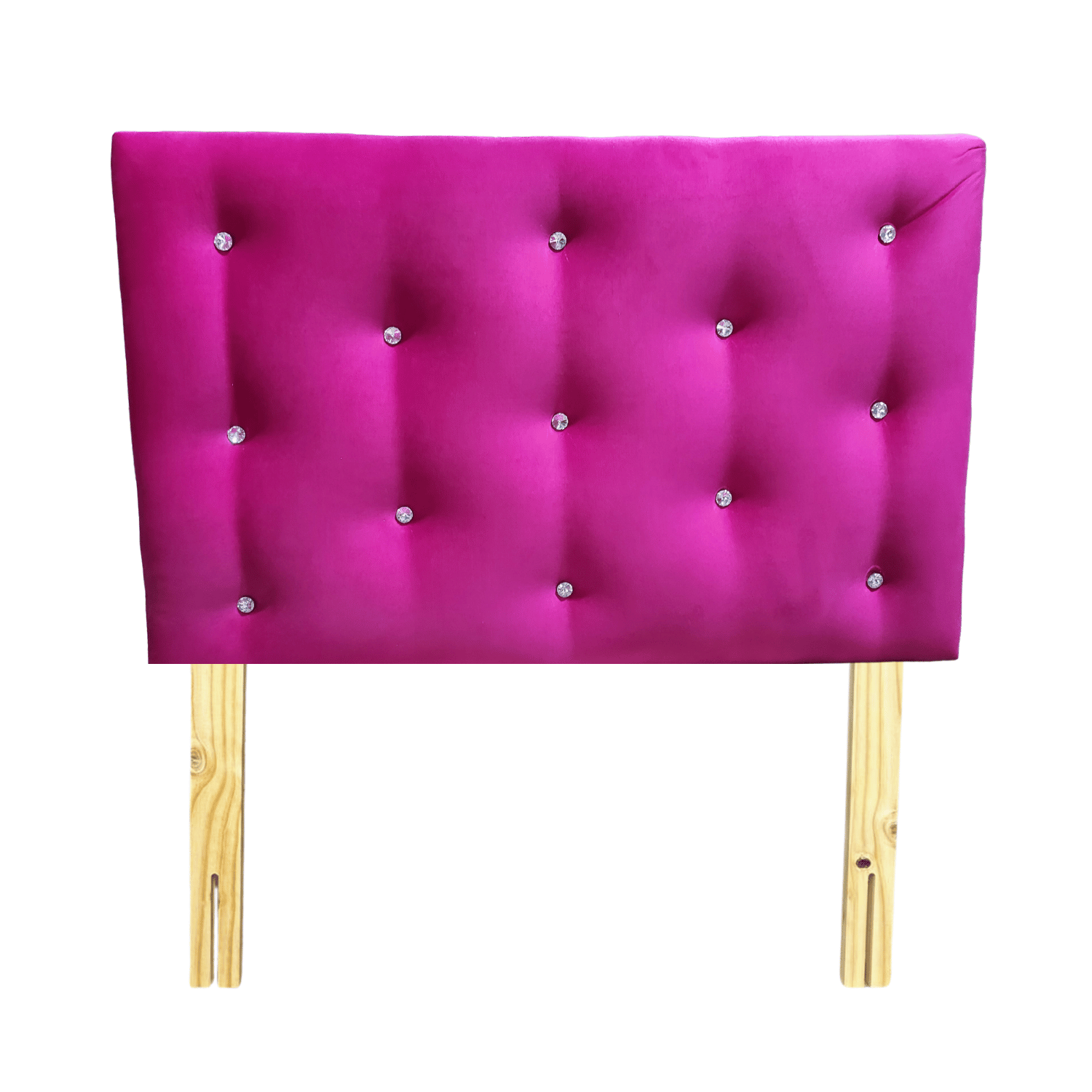 RESPALDO MUEBLES RIMAR DIAMANTE 1 PLAZA FELPA FUCSIA - 1