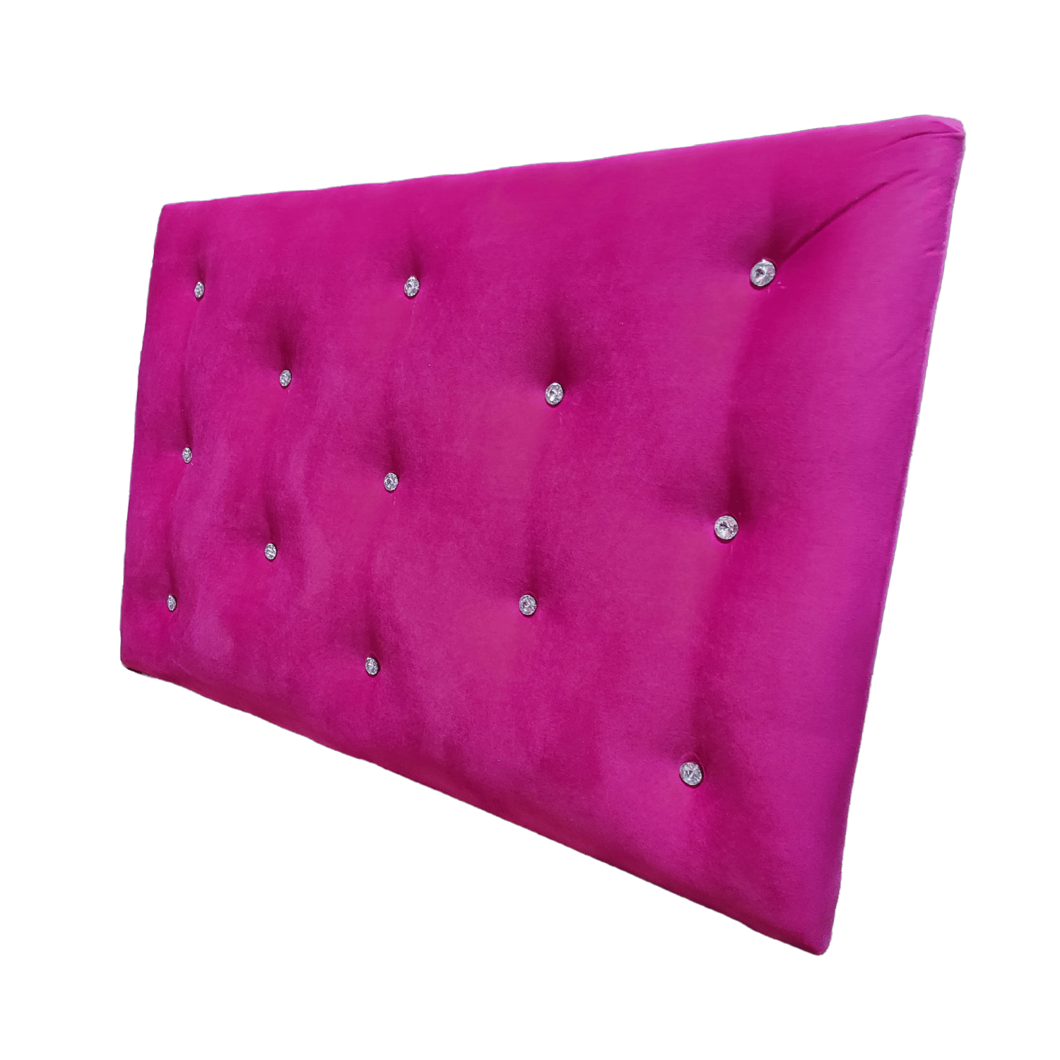 RESPALDO MUEBLES RIMAR DIAMANTE 1 PLAZA FELPA FUCSIA - 4