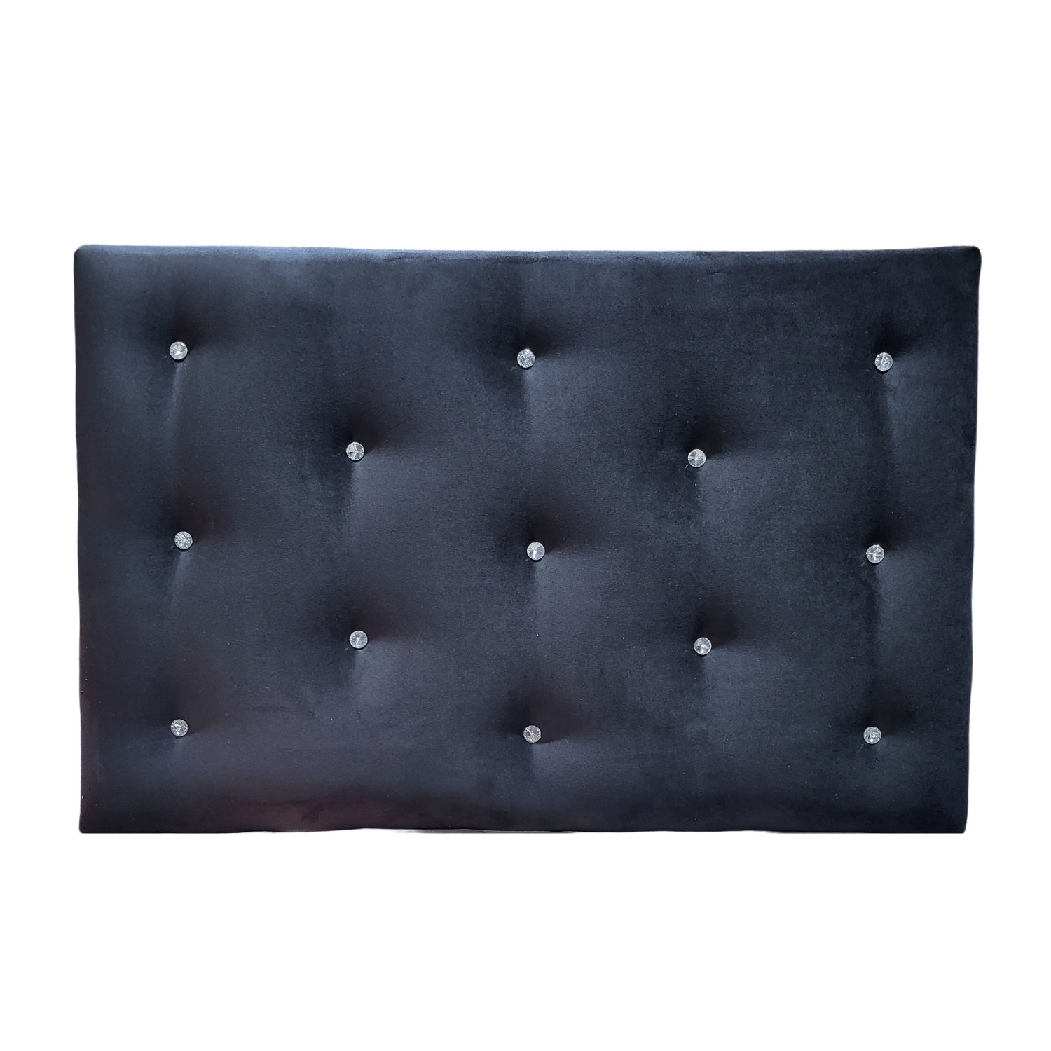RESPALDO MUEBLES RIMAR DIAMANTE 1 PLAZA FELPA NEGRO - 2