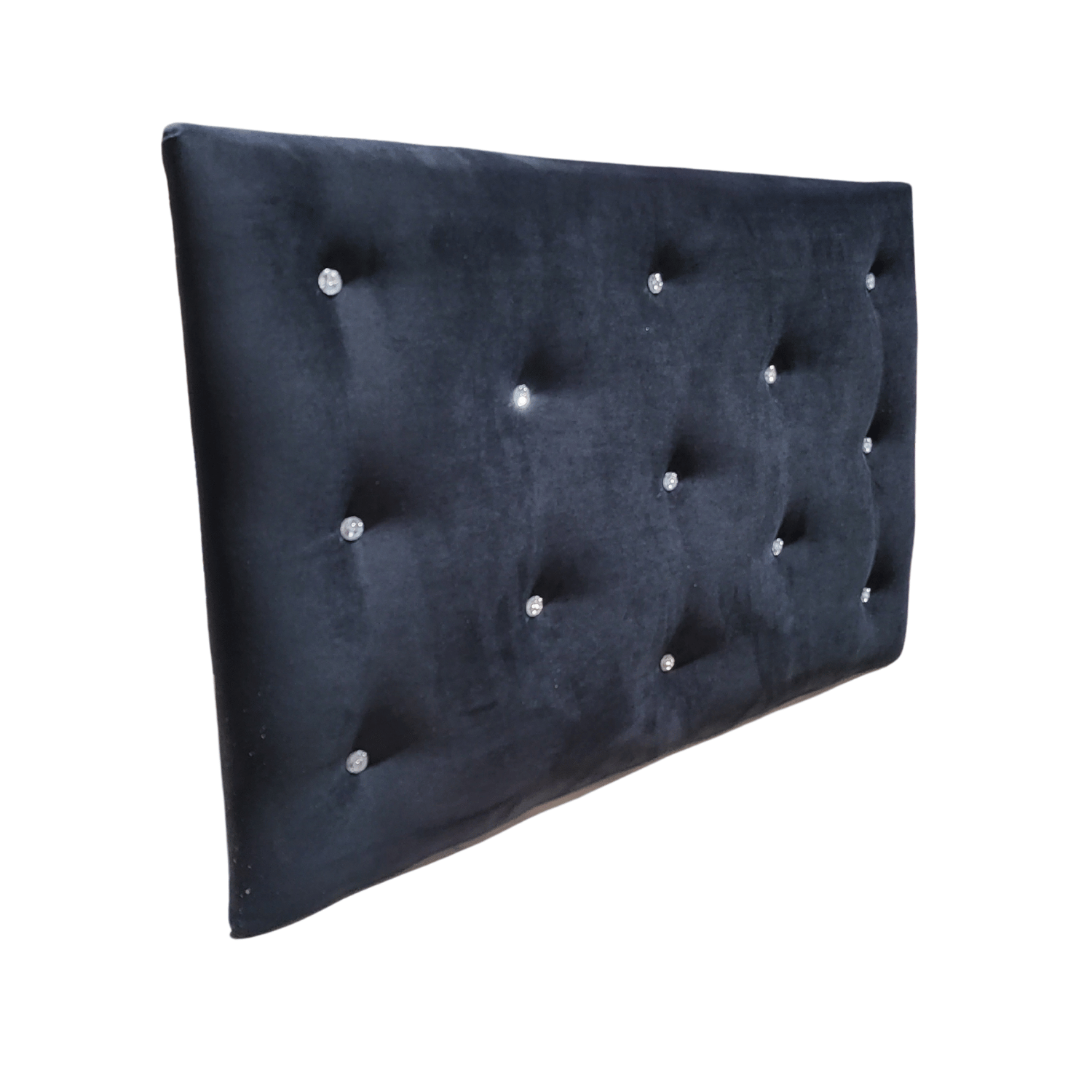 RESPALDO MUEBLES RIMAR DIAMANTE 1 PLAZA FELPA NEGRO - 3