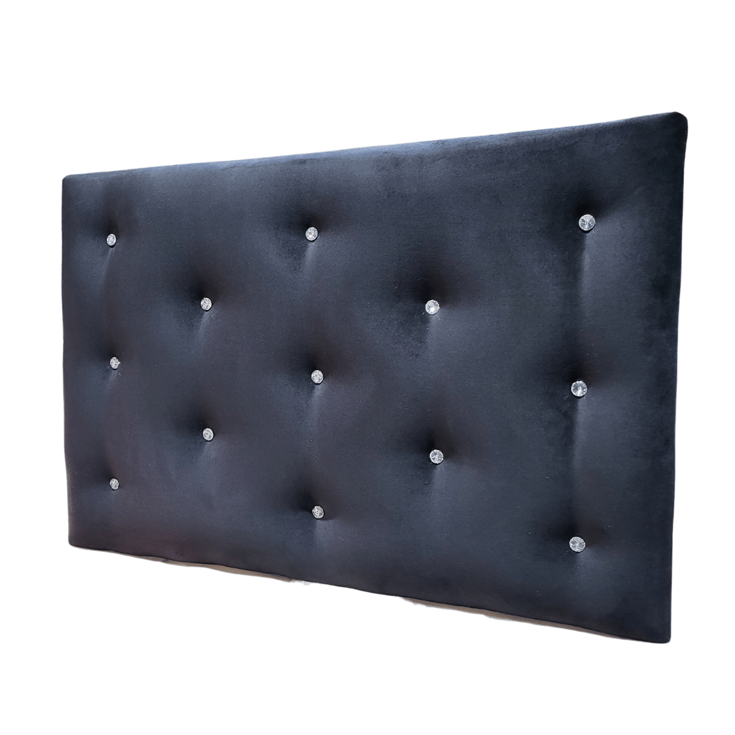 RESPALDO MUEBLES RIMAR DIAMANTE 1 PLAZA FELPA NEGRO - 4