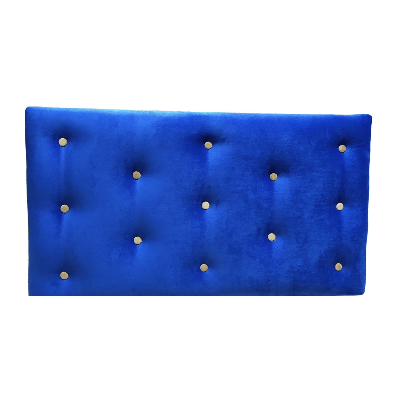 RESPALDO MUEBLES RIMAR BOTON BEIGE 1.5 PLAZAS FELPA AZUL - 2
