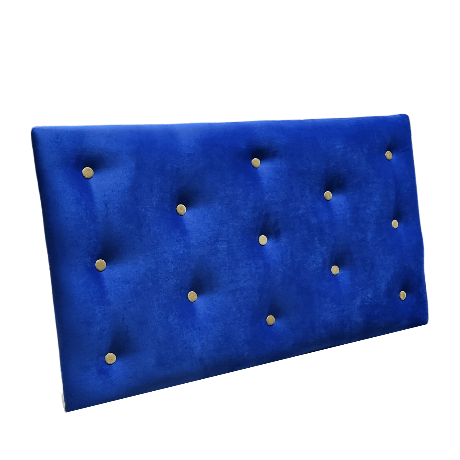 RESPALDO MUEBLES RIMAR BOTON BEIGE 1.5 PLAZAS FELPA AZUL - 3