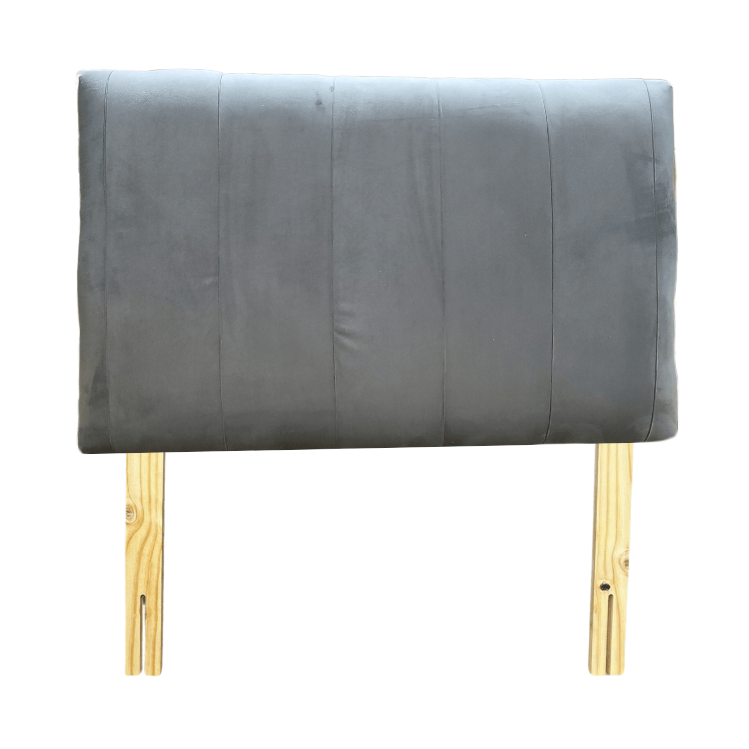 RESPALDO MUEBLES RIMAR LINEAL 1.5 PLAZAS FELPA GRIS - 1