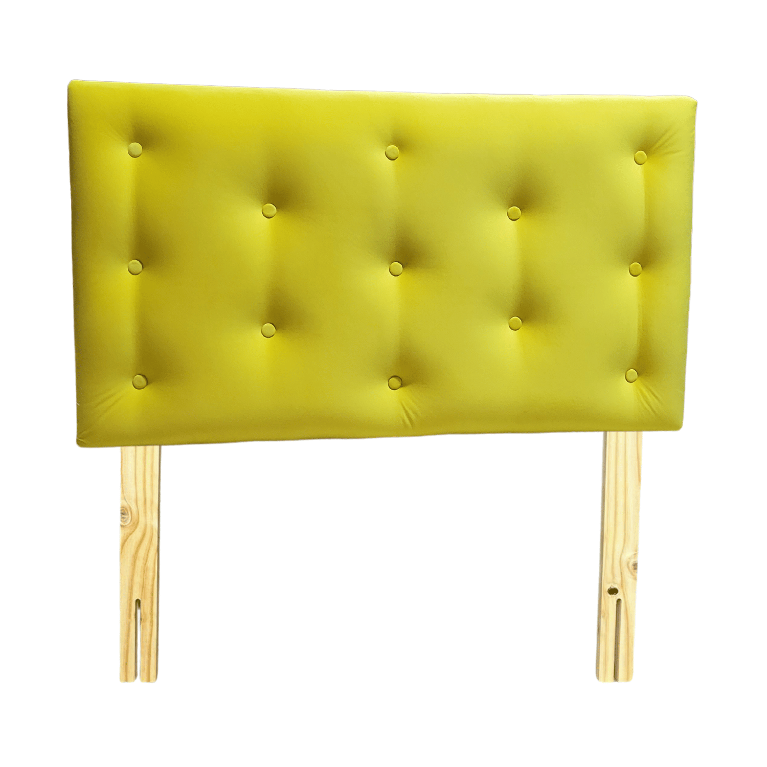 RESPALDO MUEBLES RIMAR 1.5 PLAZAS FELPA AMARILLO - 1