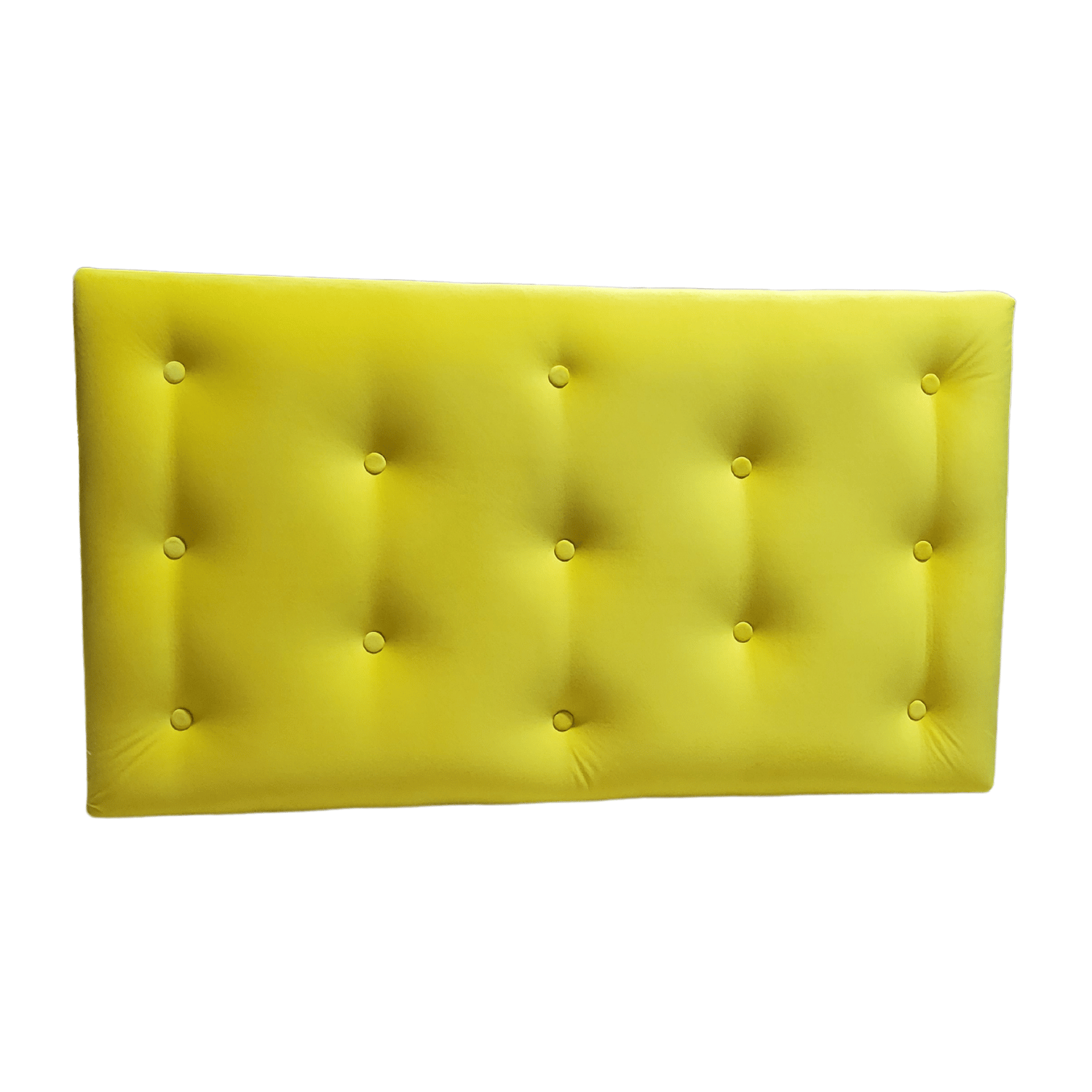 RESPALDO MUEBLES RIMAR 1.5 PLAZAS FELPA AMARILLO - 2
