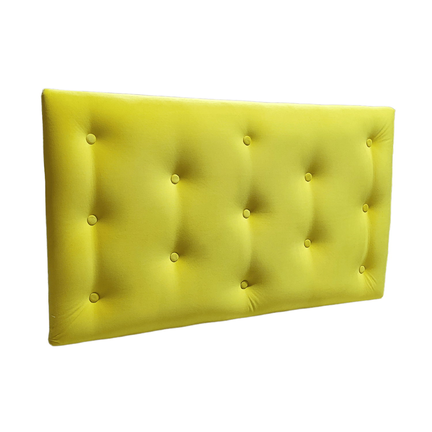 RESPALDO MUEBLES RIMAR 1.5 PLAZAS FELPA AMARILLO - 3