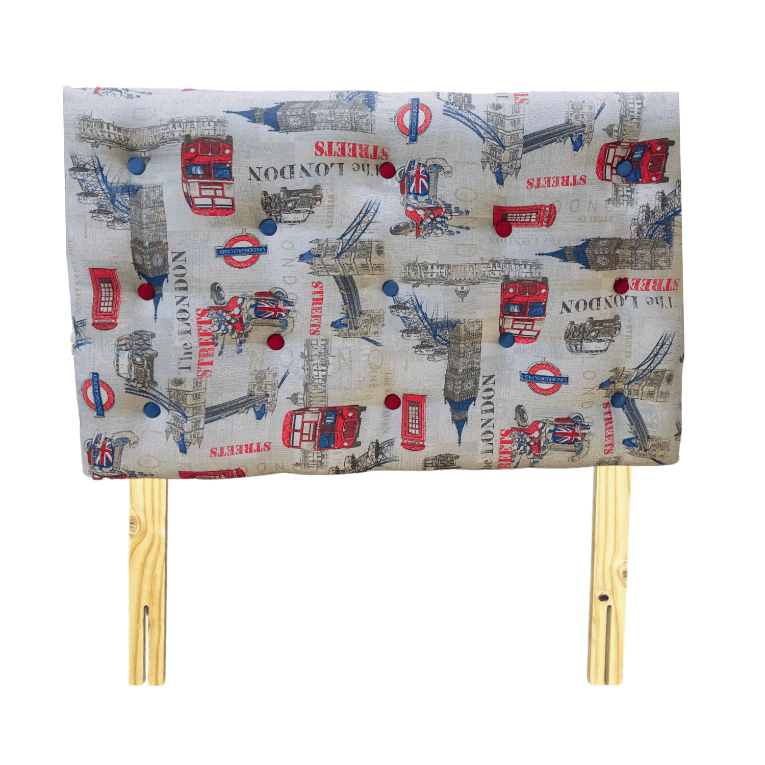 RESPALDO MUEBLES RIMAR LONDON 1.5 PLAZAS MULTICOLOR - 1