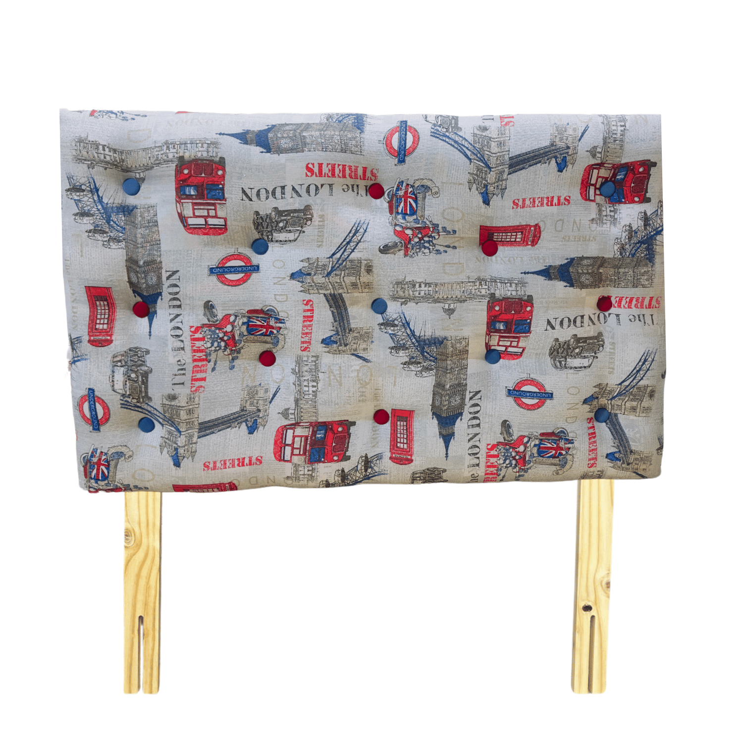 RESPALDO MUEBLES RIMAR LONDON 1.5 PLAZAS MULTICOLOR - 4
