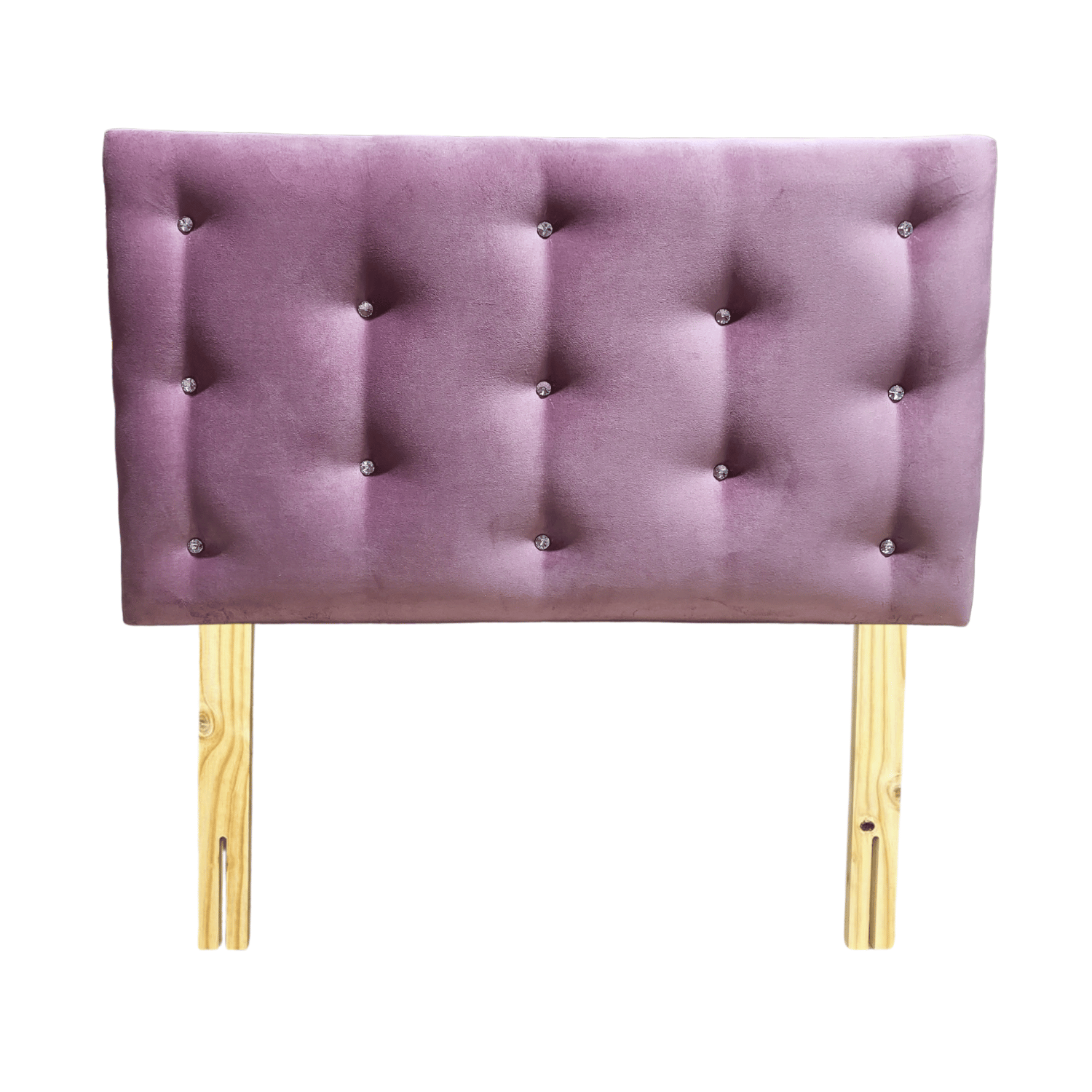 RESPALDO MUEBLES RIMAR DIAMANTE 1.5 PLAZAS FELPA PALO ROSA - 1