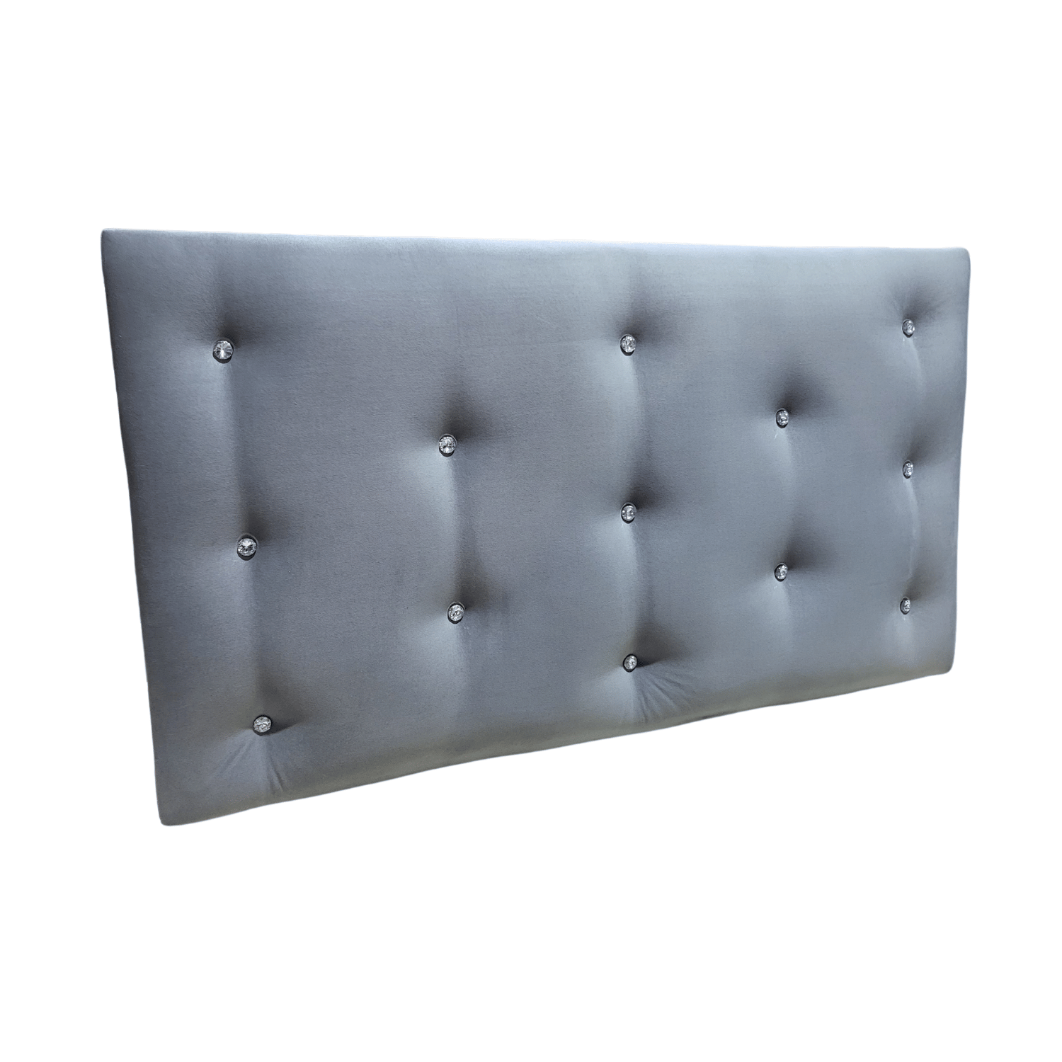 RESPALDO MUEBLES RIMAR DIAMANTE 1.5 PLAZAS FELPA GRIS CLARO - 3