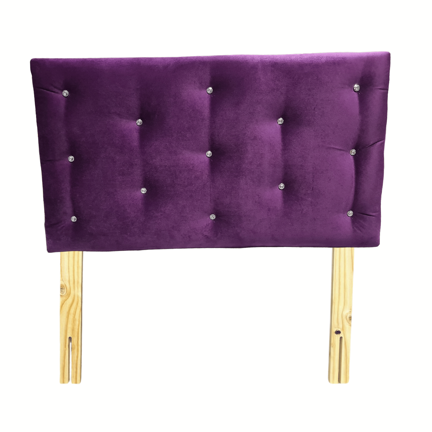 RESPALDO MUEBLES RIMAR DIAMANTE 1.5 PLAZAS FELPA MORADO - 1