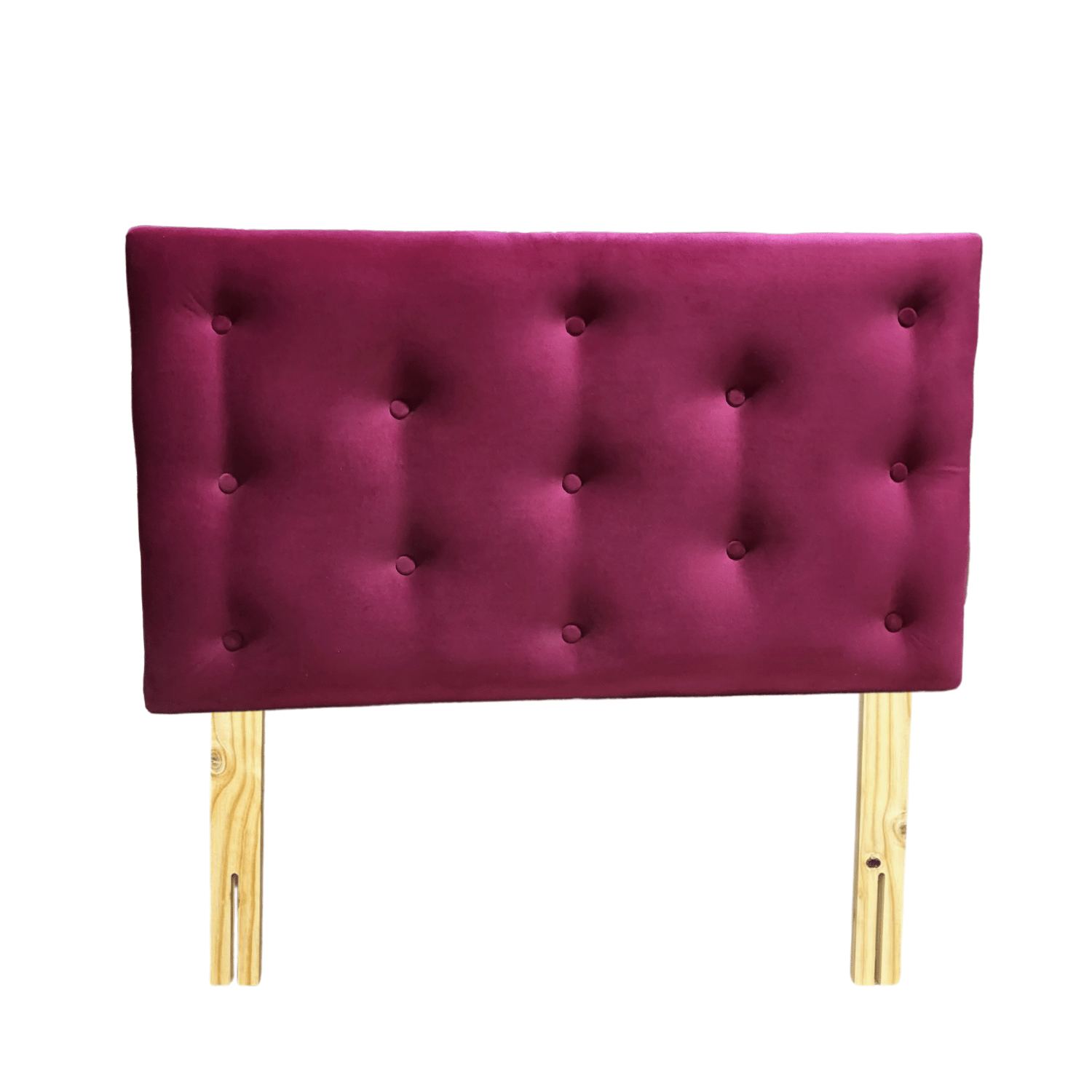 RESPALDO MUEBLES RIMAR 1.5 PLAZAS FELPA BURDEO - 1