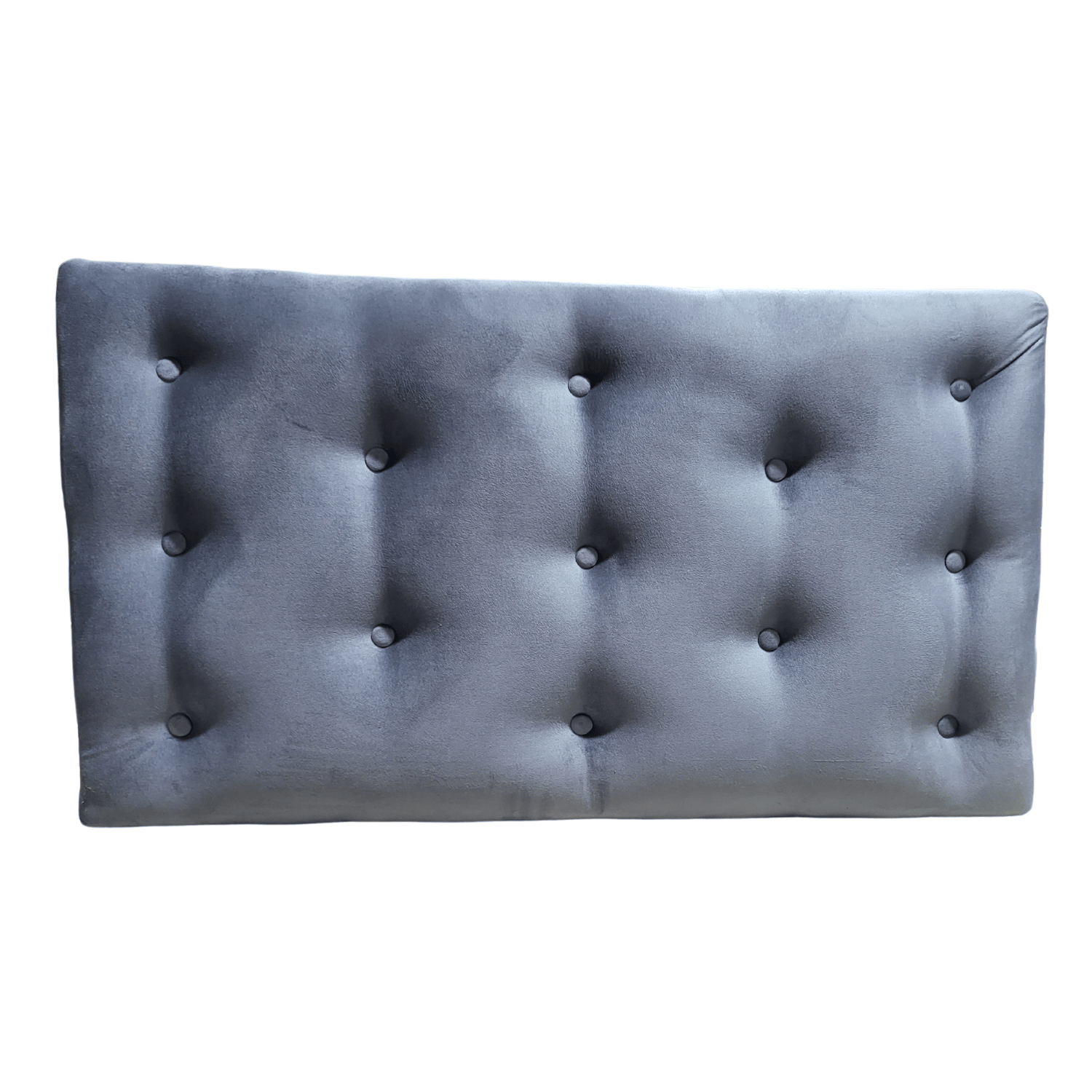 RESPALDO MUEBLES RIMAR 1.5 PLAZAS FELPA GRIS OSCURO - 2