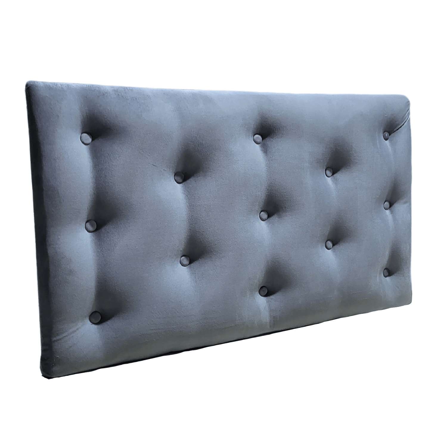 RESPALDO MUEBLES RIMAR 1.5 PLAZAS FELPA GRIS OSCURO - 3