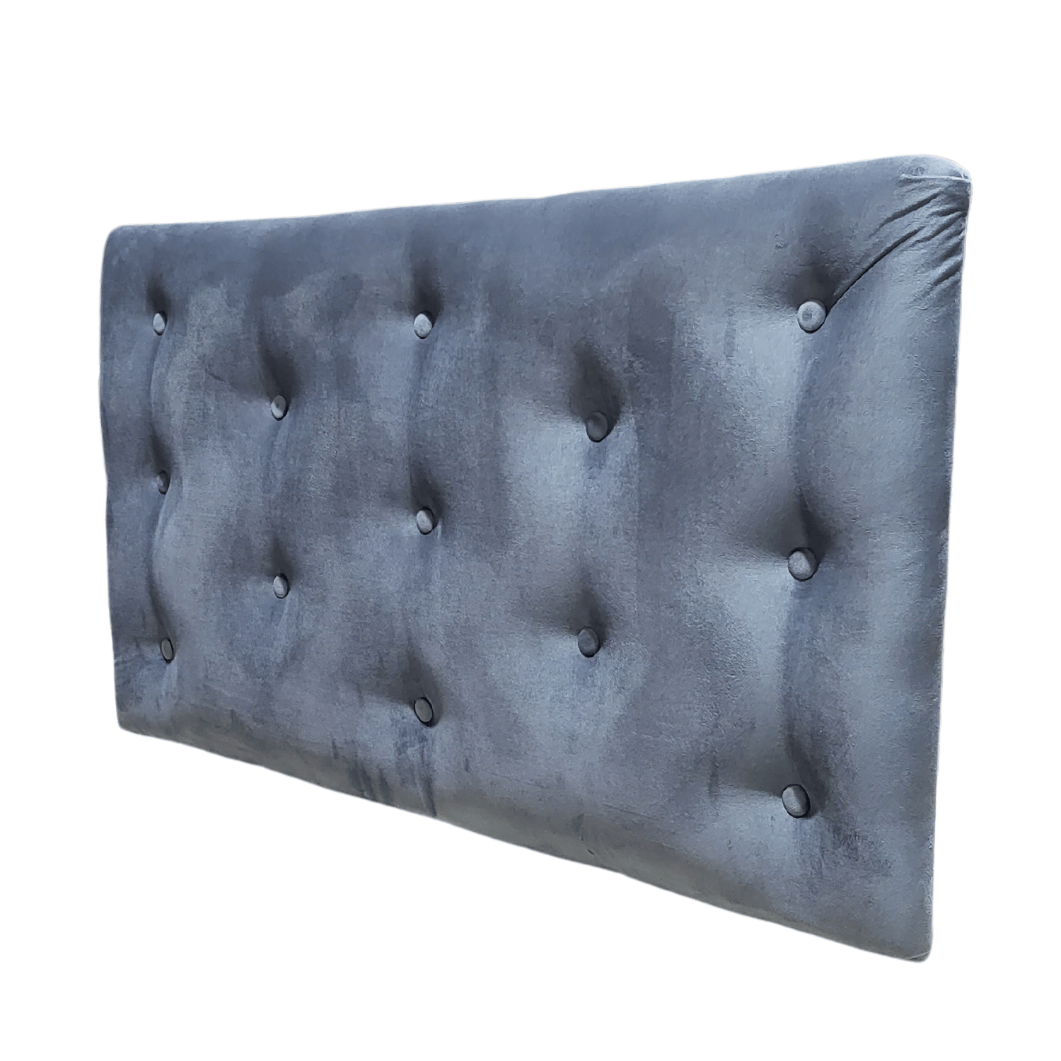 RESPALDO MUEBLES RIMAR 1.5 PLAZAS FELPA GRIS OSCURO - 4