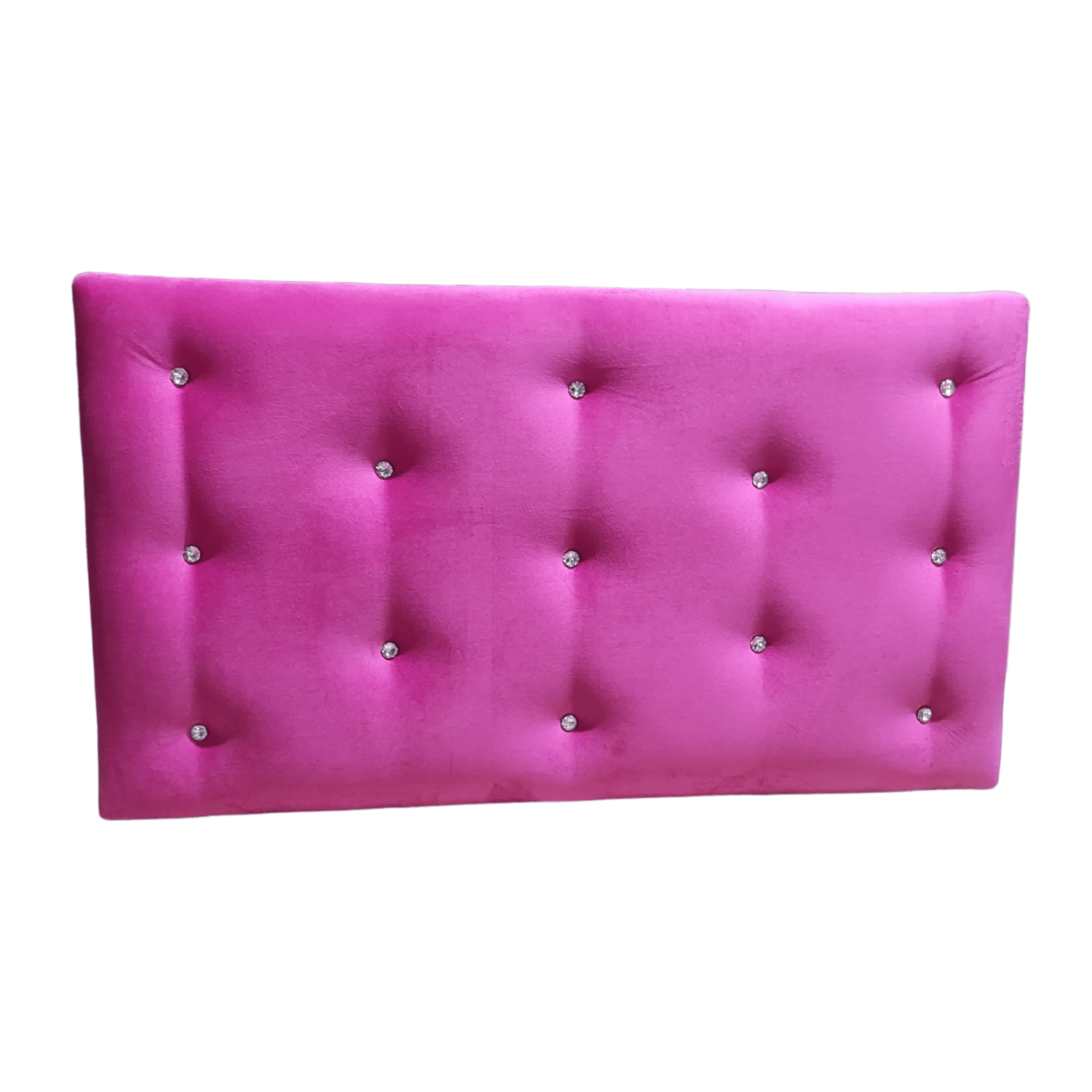 RESPALDO MUEBLES RIMAR DIAMANTE 1.5 PLAZAS FELPA FUCSIA - 2
