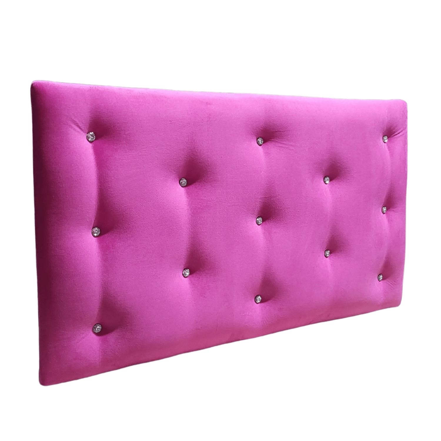 RESPALDO MUEBLES RIMAR DIAMANTE 1.5 PLAZAS FELPA FUCSIA - 3